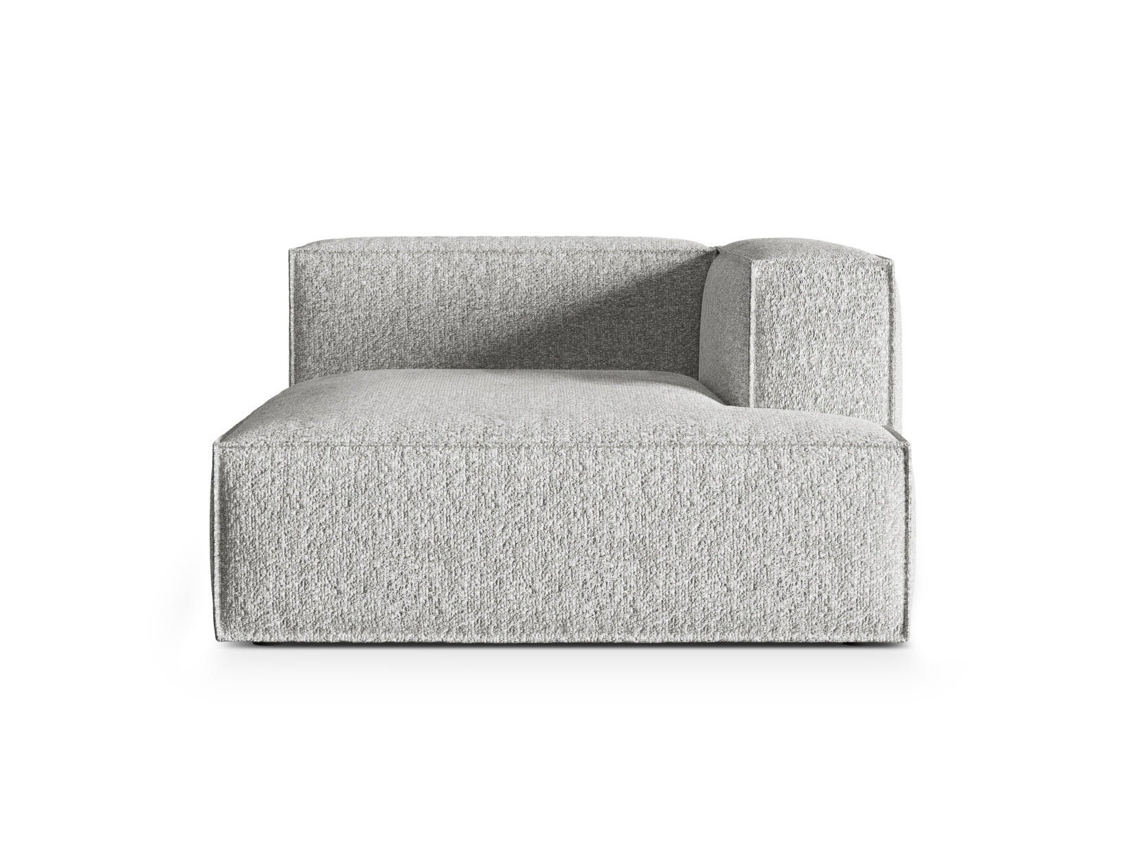 Nuria Boucle Chaise Longue rechts 1 Sitzer in Silver präsentiert im Onlineshop von KAQTU Design AG. Modulares Sofa ist von Micadoni
