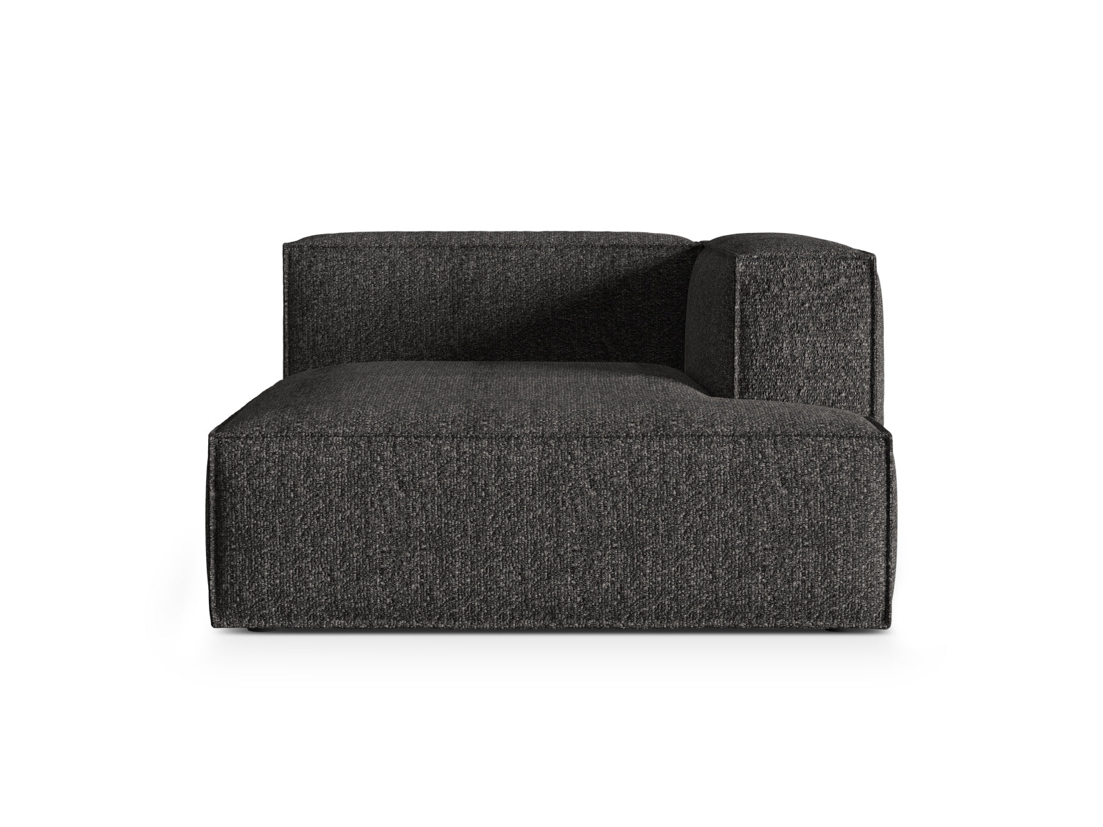 Nuria Boucle Chaise Longue rechts 1 Sitzer in Anthracite-Monet präsentiert im Onlineshop von KAQTU Design AG. Modulares Sofa ist von Micadoni