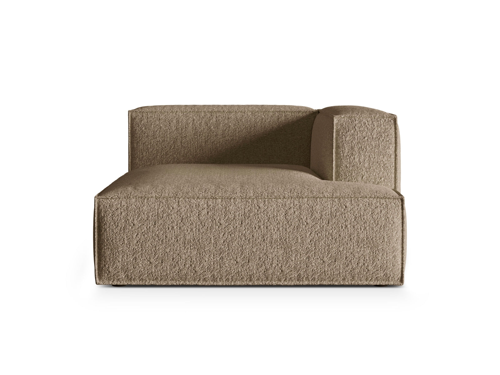 Nuria Boucle Chaise Longue rechts 1 Sitzer in Cappuccino-Monet präsentiert im Onlineshop von KAQTU Design AG. Modulares Sofa ist von Micadoni