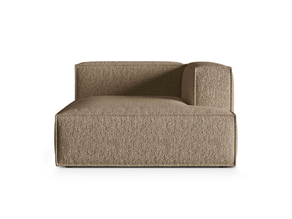 Nuria Boucle Chaise Longue rechts 1 Sitzer in Cappuccino-Monet präsentiert im Onlineshop von KAQTU Design AG. Modulares Sofa ist von Micadoni
