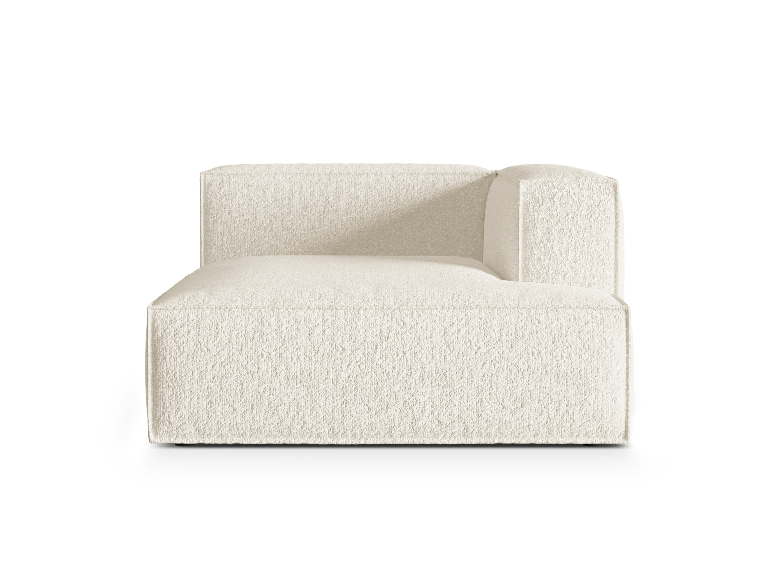Nuria Boucle Chaise Longue rechts 1 Sitzer in Ivory-Monet präsentiert im Onlineshop von KAQTU Design AG. Modulares Sofa ist von Micadoni