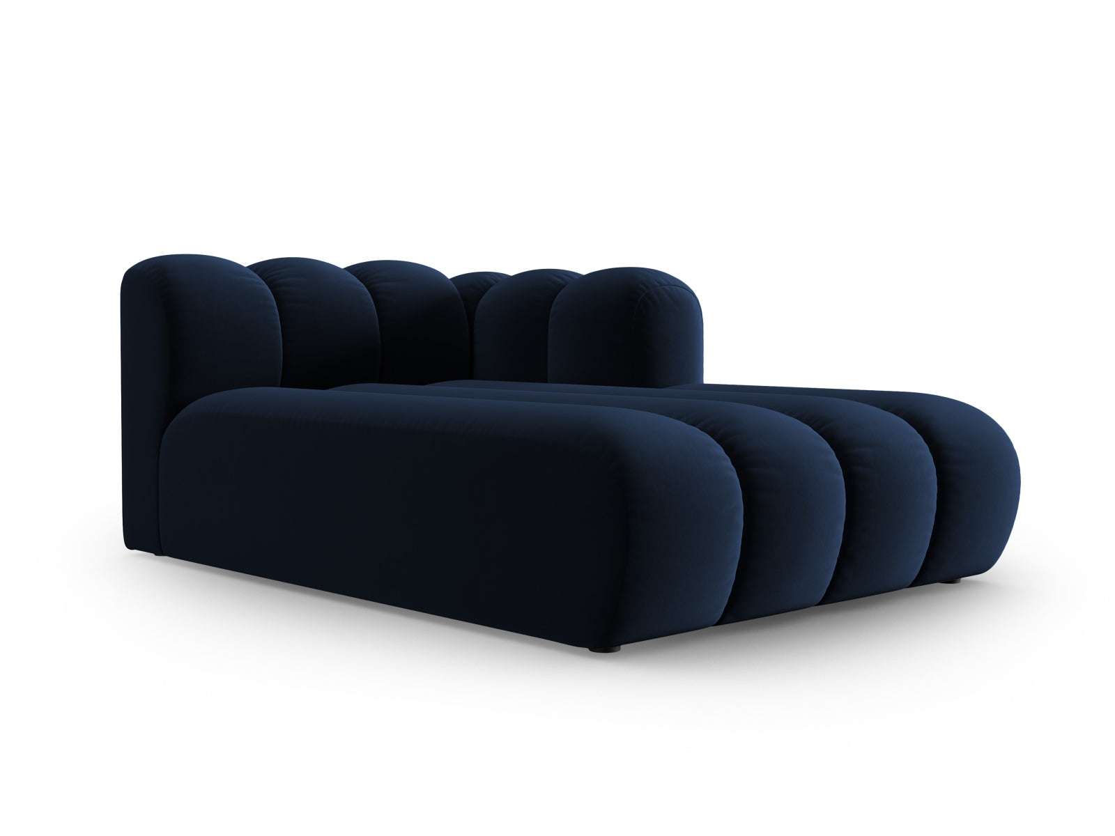 Lupine Velour Sofa Chaise Lounge rechts 2 Sitzer in Royal Blue-Salvador präsentiert im Onlineshop von KAQTU Design AG. L-Sofa rechts ist von Micadoni
