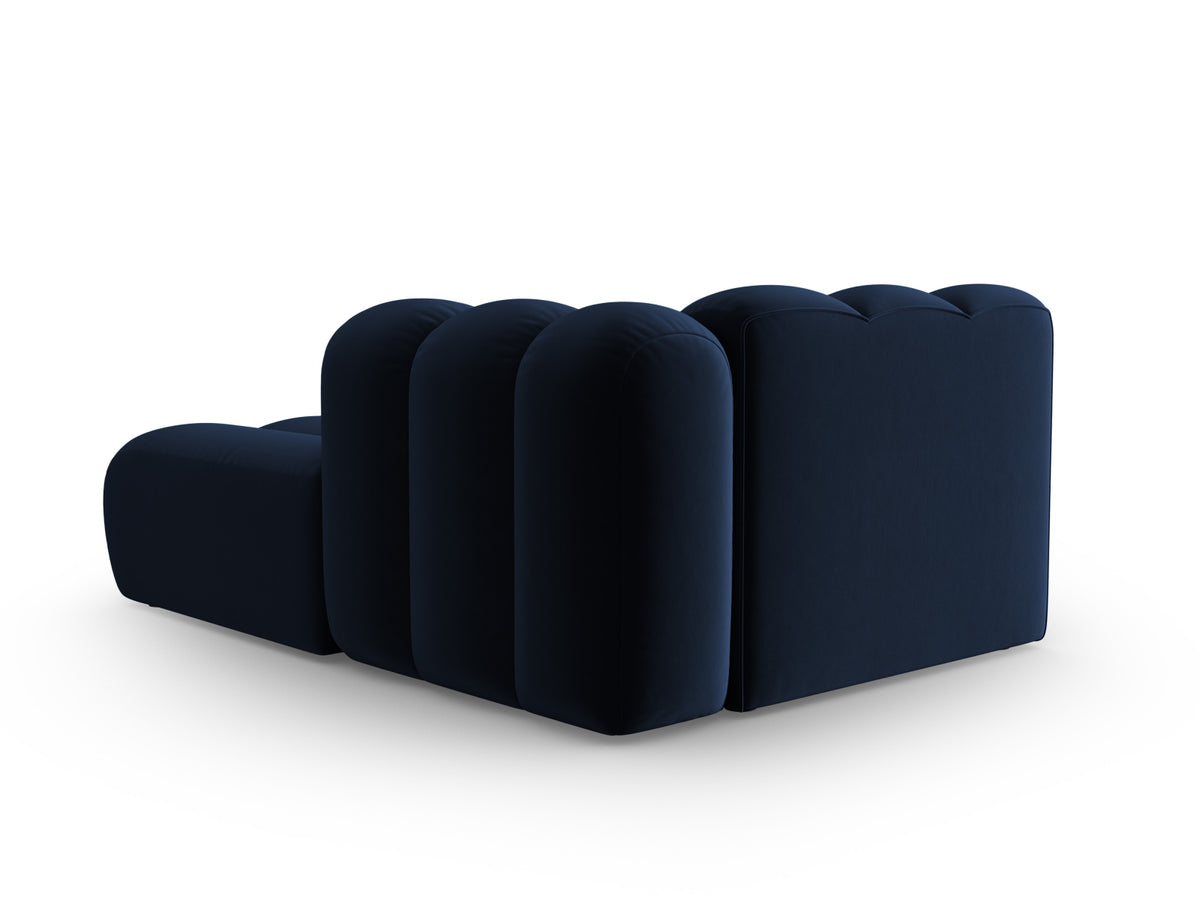 Lupine Velour Sofa Chaise Lounge rechts 2 Sitzer in Royal Blue-Salvador präsentiert im Onlineshop von KAQTU Design AG. L-Sofa rechts ist von Micadoni