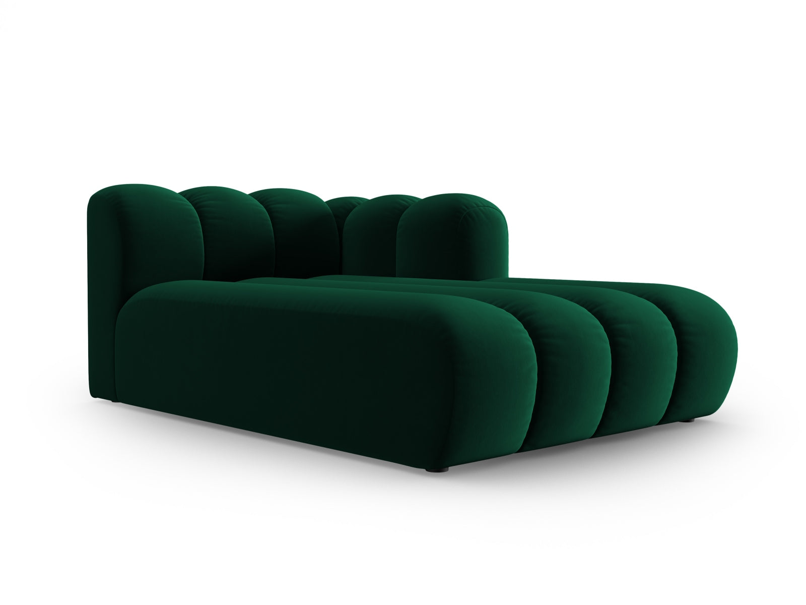 Lupine Velour Sofa Chaise Lounge rechts 2 Sitzer in Bottle Green präsentiert im Onlineshop von KAQTU Design AG. L-Sofa rechts ist von Micadoni