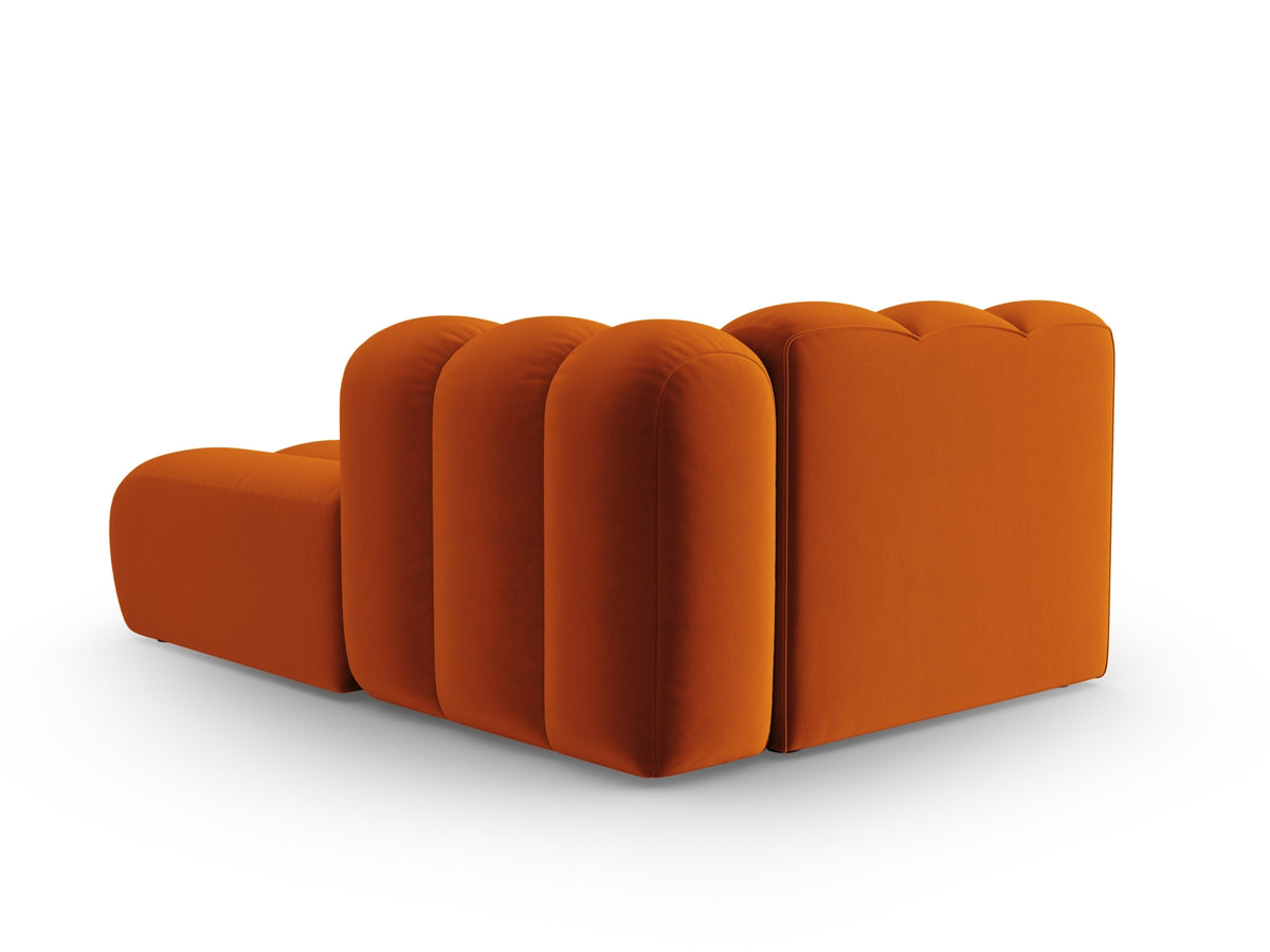 Lupine Velour Sofa Chaise Lounge rechts 2 Sitzer in Terracotta-Salvador präsentiert im Onlineshop von KAQTU Design AG. L-Sofa rechts ist von Micadoni