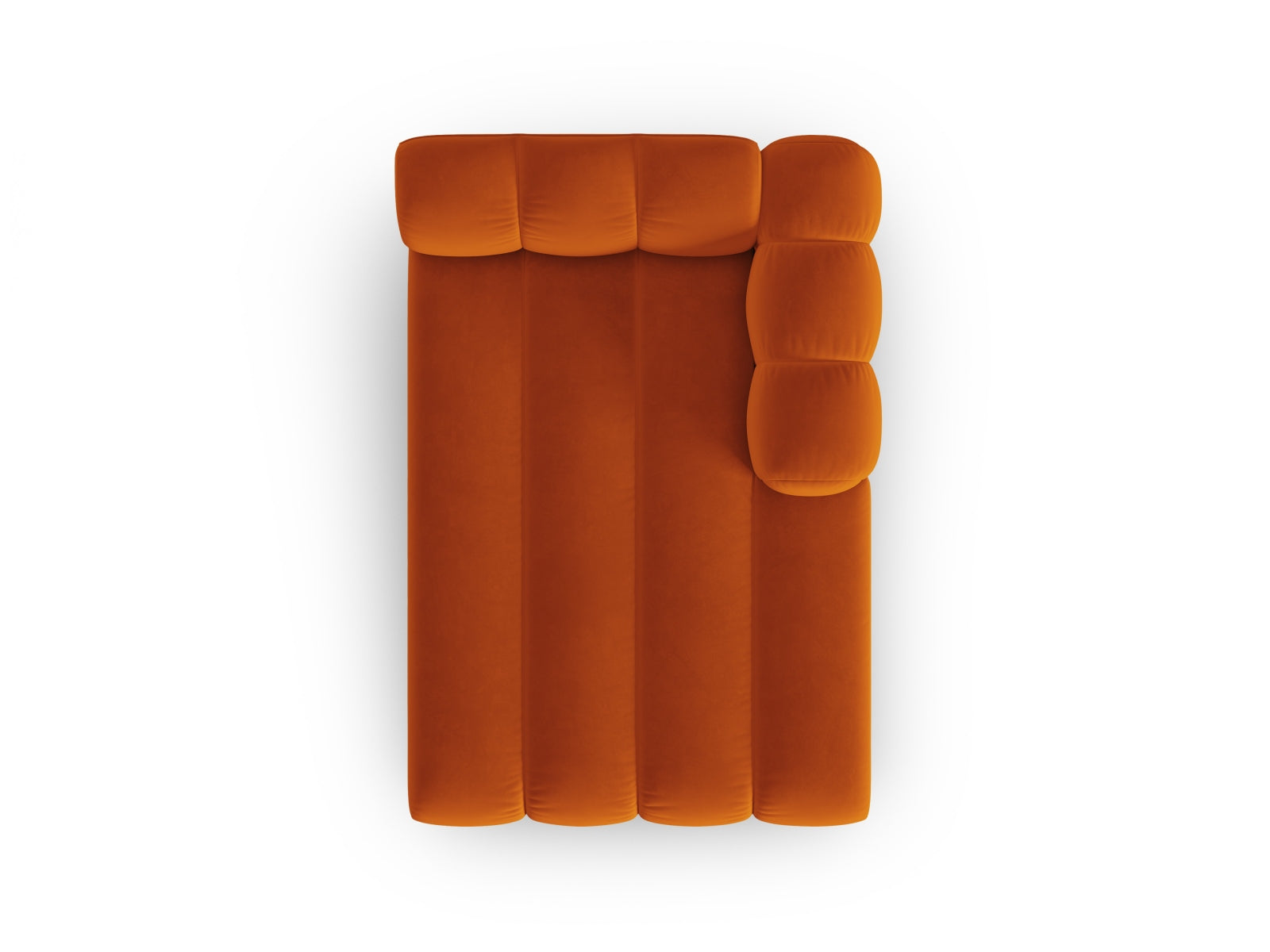 Elegantes Lupine Velour Sofa Chaise Lounge rechts 2 Sitzer von Micadoni. Hochwertiger Velourstoff, optimaler Komfort und modernes Design für Ihr Zuhause.