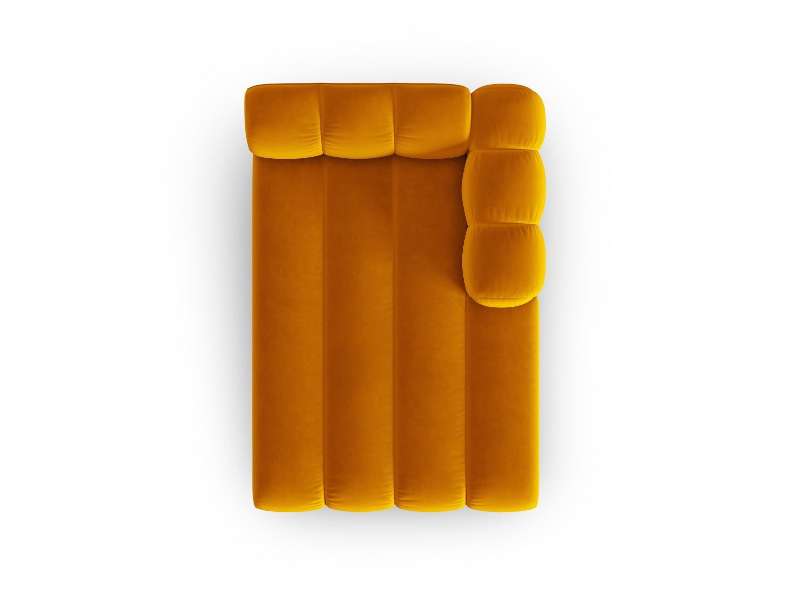 Elegantes Lupine Velour Sofa Chaise Lounge rechts 2 Sitzer von Micadoni. Hochwertiger Velourstoff, optimaler Komfort und modernes Design für Ihr Zuhause.