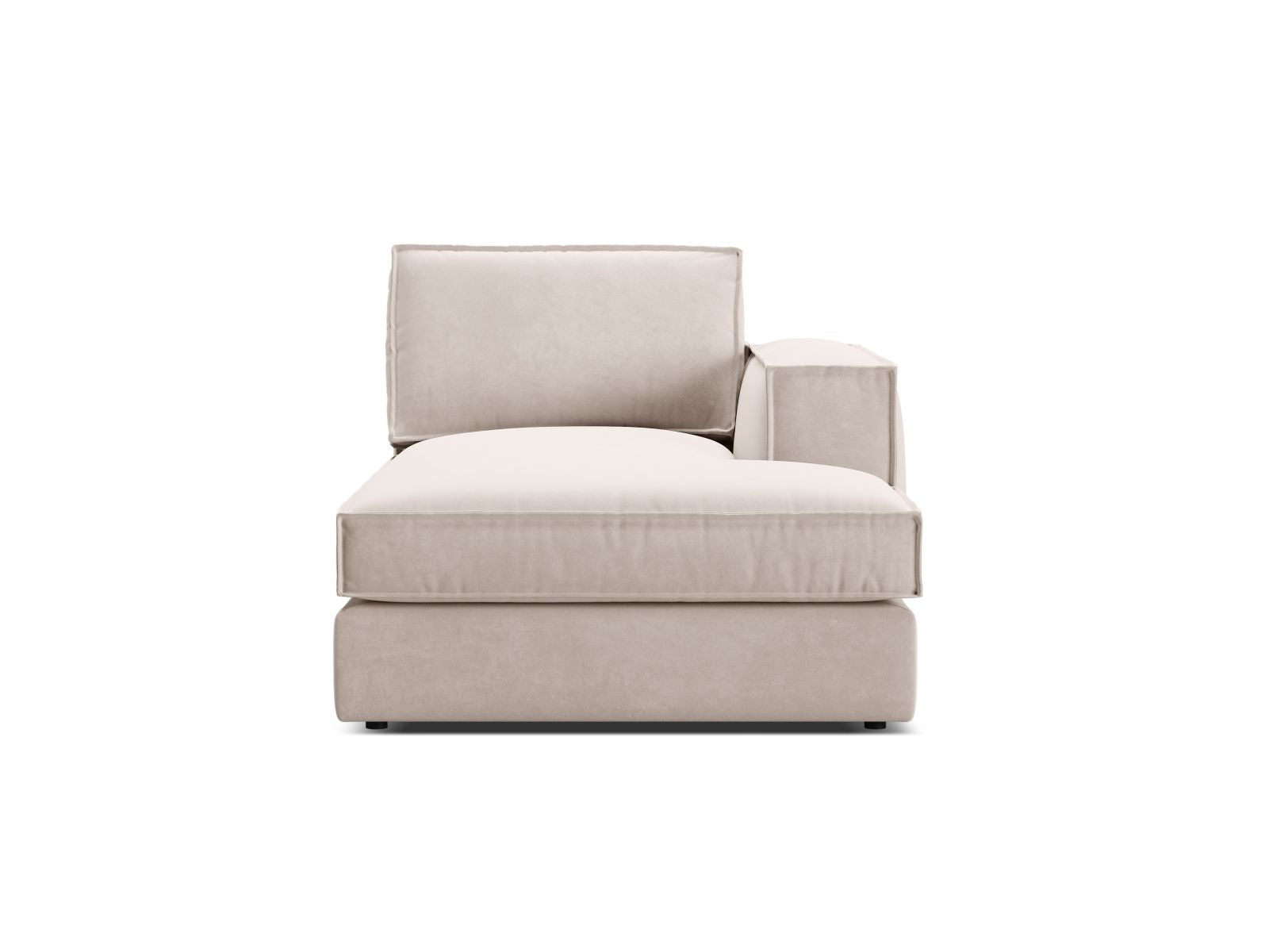1-Sitzer Chaise Longue rechts Pola in Beige-Salvador präsentiert im Onlineshop von KAQTU Design AG. Modulares Sofa ist von Micadoni