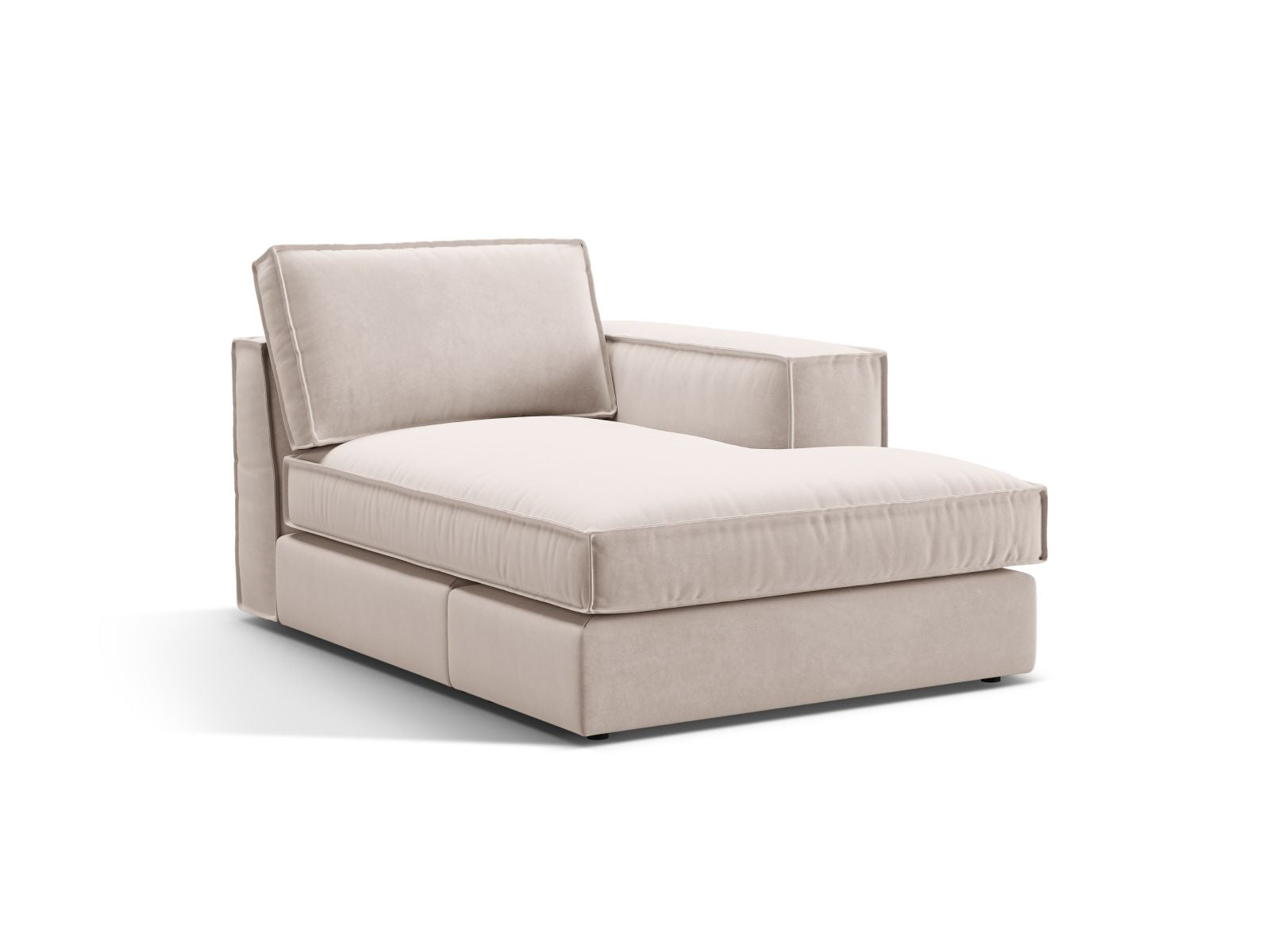 1-Sitzer Chaise Longue rechts Pola in Beige-Salvador präsentiert im Onlineshop von KAQTU Design AG. Modulares Sofa ist von Micadoni