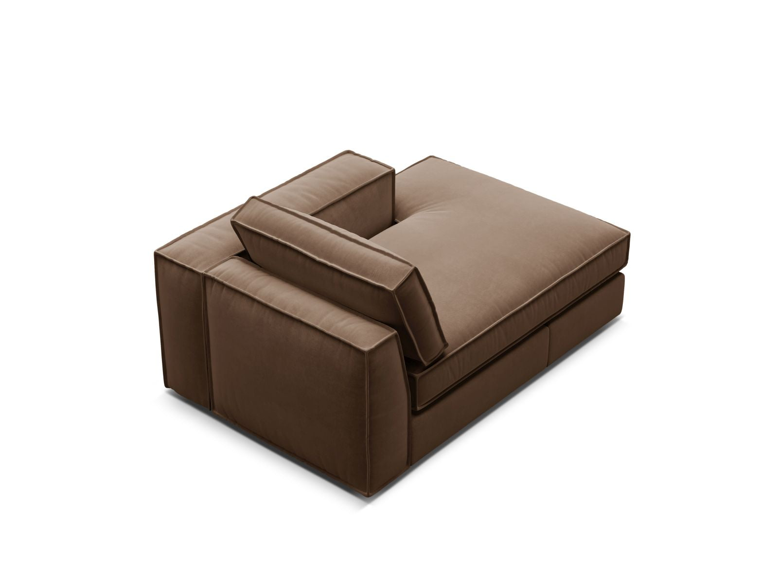 1-Sitzer Chaise Longue rechts Pola in Chocolate-Salvador präsentiert im Onlineshop von KAQTU Design AG. Modulares Sofa ist von Micadoni