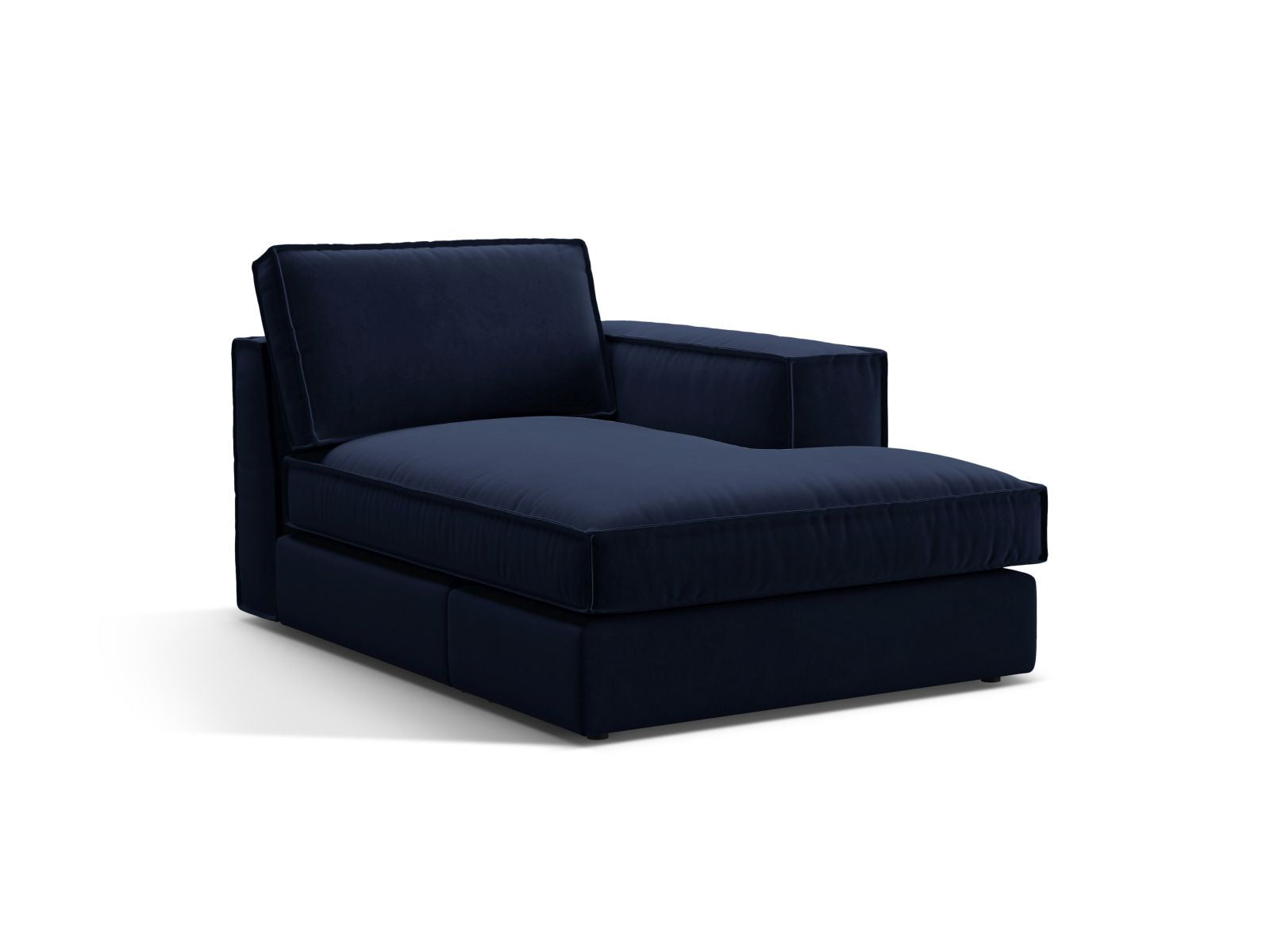 1-Sitzer Chaise Longue rechts Pola in Royal Blue-Salvador präsentiert im Onlineshop von KAQTU Design AG. Modulares Sofa ist von Micadoni