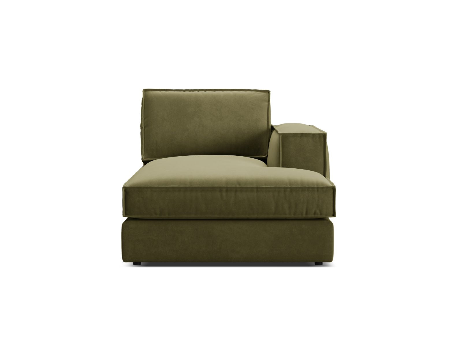 1-Sitzer Chaise Longue rechts Pola in Green-Salvador präsentiert im Onlineshop von KAQTU Design AG. Modulares Sofa ist von Micadoni