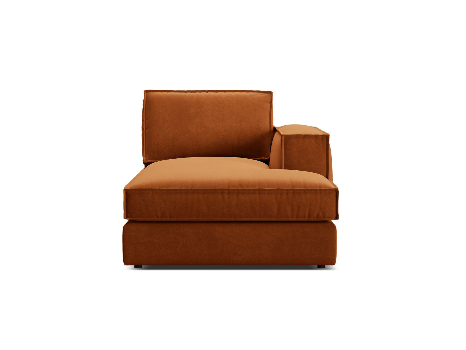 1-Sitzer Chaise Longue rechts Pola in Terracotta-Salvador präsentiert im Onlineshop von KAQTU Design AG. Modulares Sofa ist von Micadoni