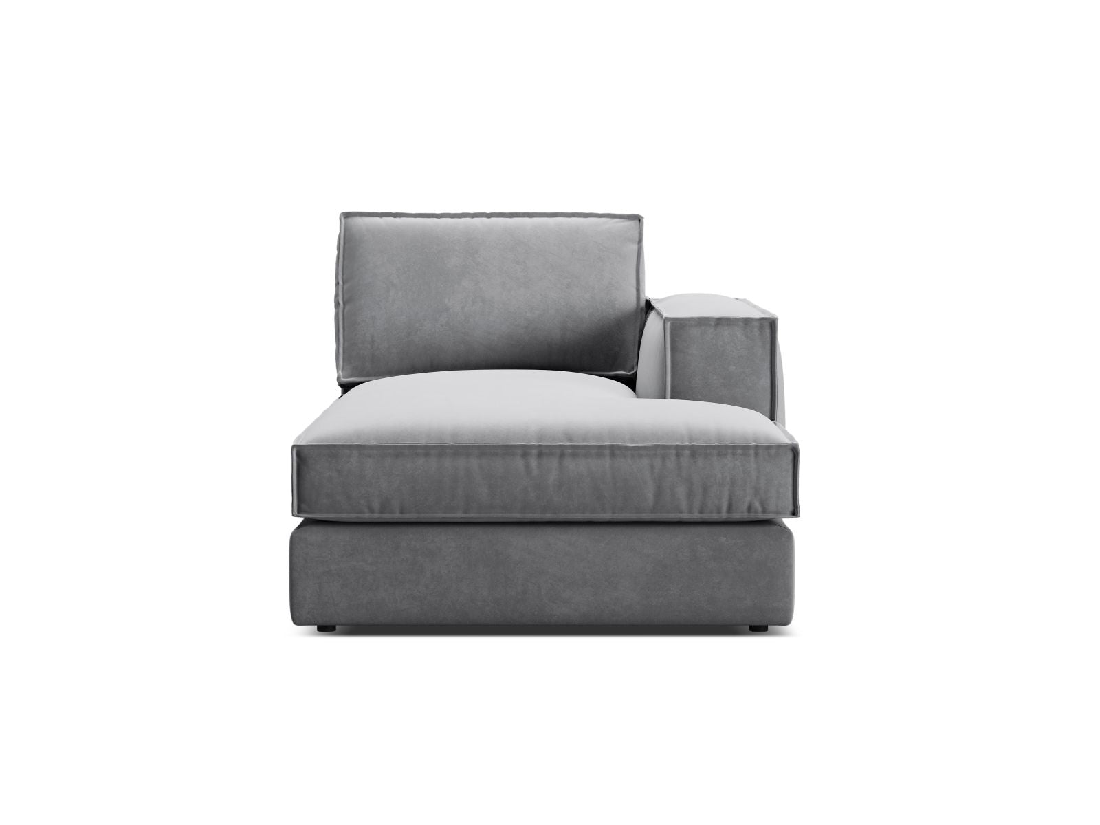 1-Sitzer Chaise Longue rechts Pola in Grey-Salvador präsentiert im Onlineshop von KAQTU Design AG. Modulares Sofa ist von Micadoni