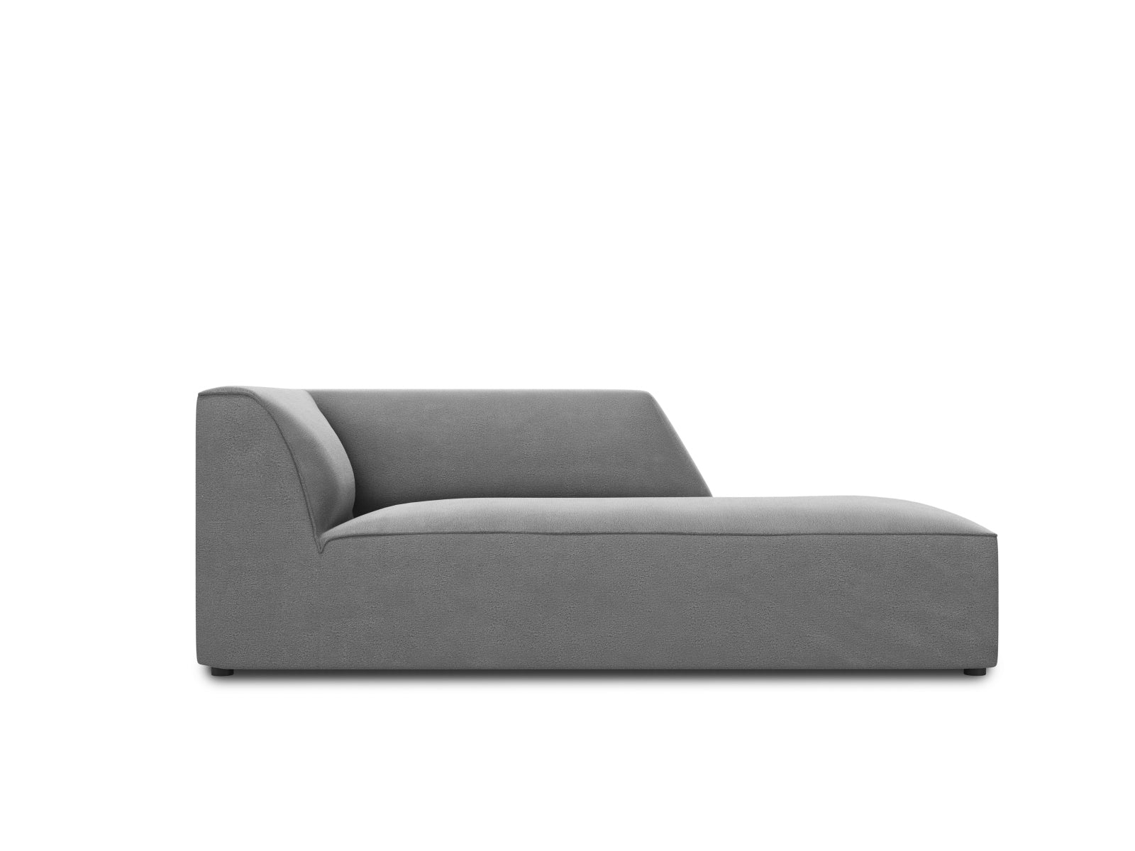 Ruby Velour Sofa Chaise Lounge rechts 1 Sitz in Grey präsentiert im Onlineshop von KAQTU Design AG. L-Sofa rechts ist von Micadoni