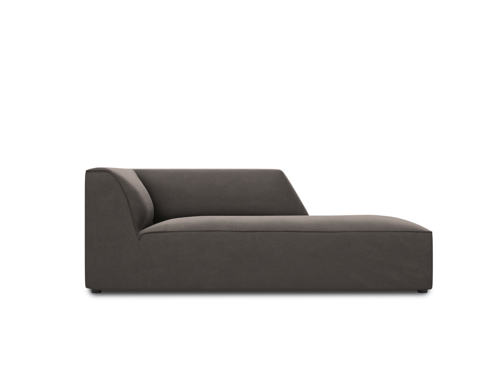 Ruby Velour Sofa Chaise Lounge rechts 1 Sitz in Dark Grey-Salvador präsentiert im Onlineshop von KAQTU Design AG. L-Sofa rechts ist von Micadoni