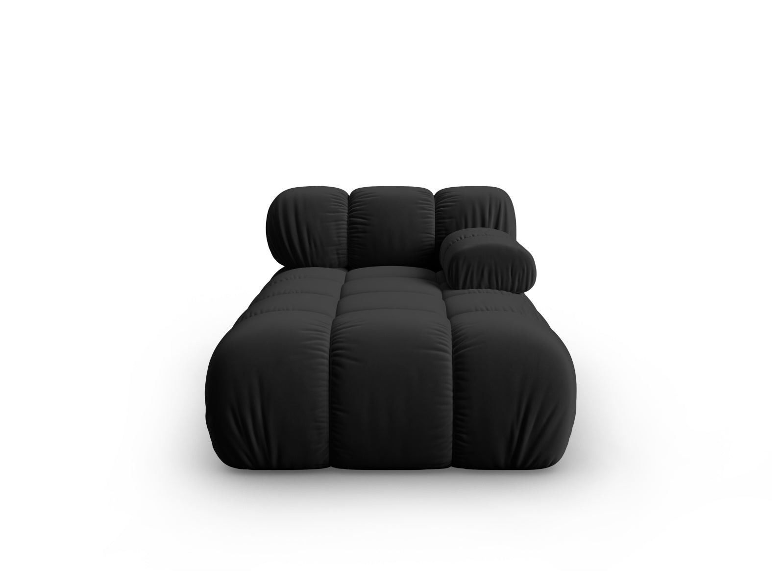Bellis Velour Sofa Chaise Lounge rechts 1 Sitz 94cm in Black-Bluvel präsentiert im Onlineshop von KAQTU Design AG. L-Sofa rechts ist von Micadoni