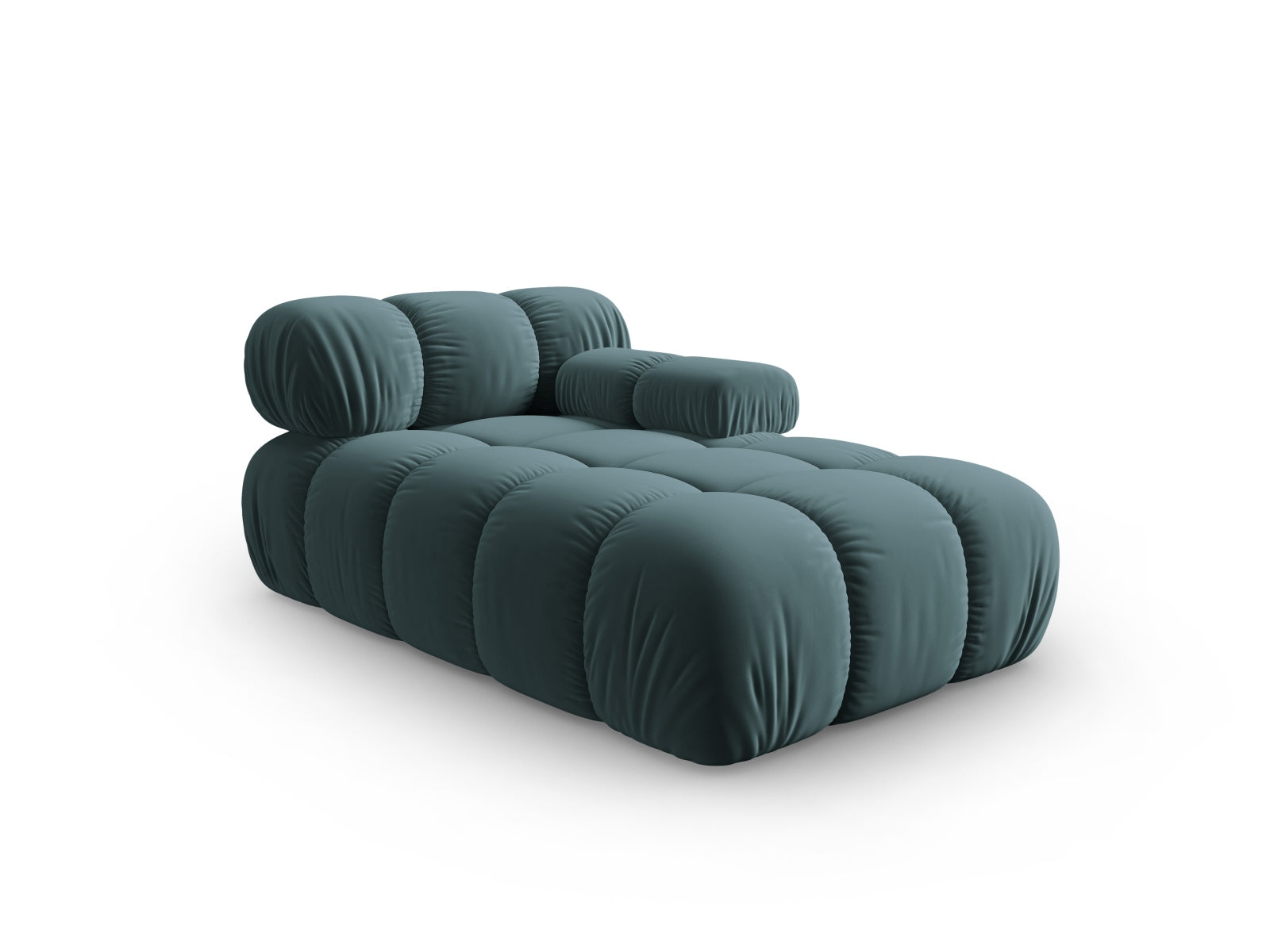 Entdecken Sie die stilvolle Bellis Velour Chaise Lounge rechts von Micadoni – ein elegantes Sofa mit 94 cm Breite, ideal für jeden Raum.