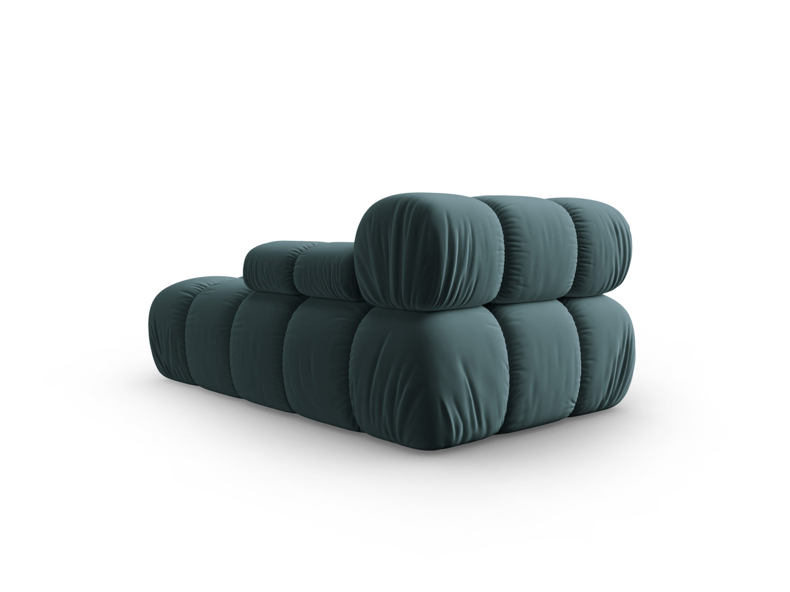 Stylisches Bellis Velour Sofa Chaise Lounge in Türkis, 1-Sitzer mit 94 cm Breite, perfekt für moderne und gemütliche Wohnkonzepte.