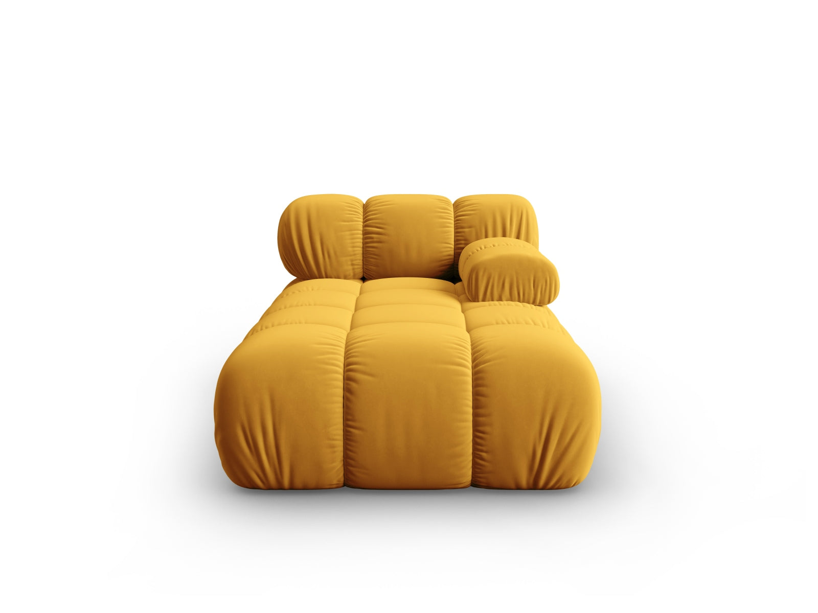 Bellis Velour Sofa Chaise Lounge rechts 1 Sitz 94cm in Yellow-Bluvel präsentiert im Onlineshop von KAQTU Design AG. L-Sofa rechts ist von Micadoni