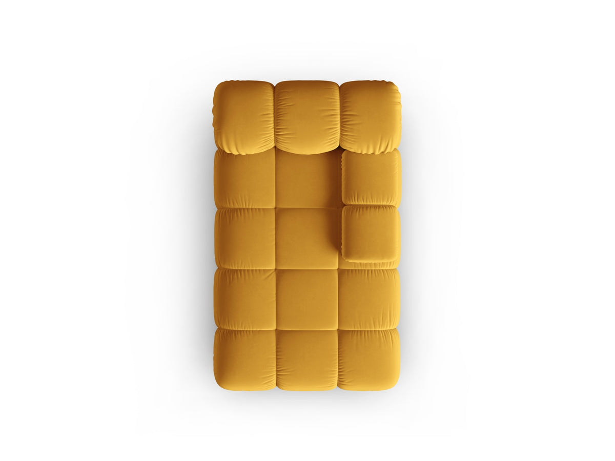 Bellis Velour Sofa Chaise Lounge rechts 1 Sitz 94cm in Yellow-Bluvel präsentiert im Onlineshop von KAQTU Design AG. Modulares Sofa ist von Micadoni