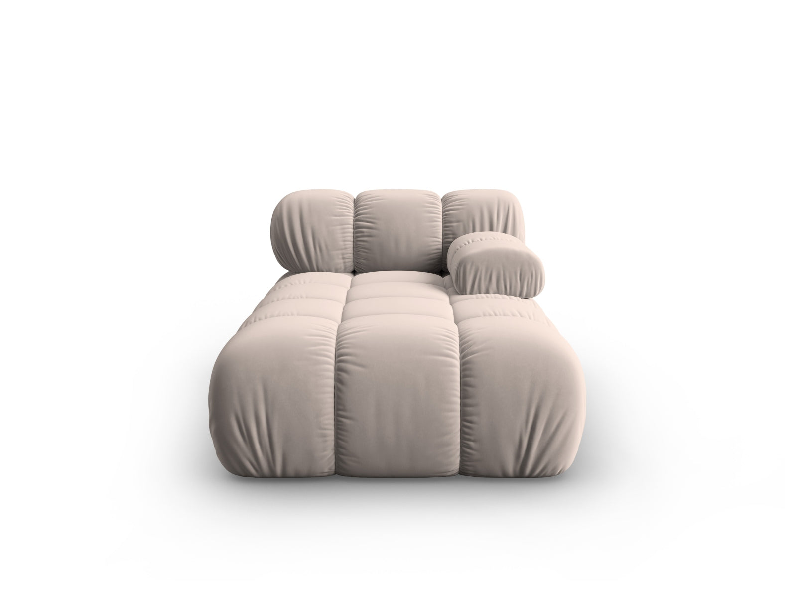 Bellis Velour Sofa Chaise Lounge rechts 1 Sitz 94cm in Cappuccino-Bluvel präsentiert im Onlineshop von KAQTU Design AG. L-Sofa rechts ist von Micadoni
