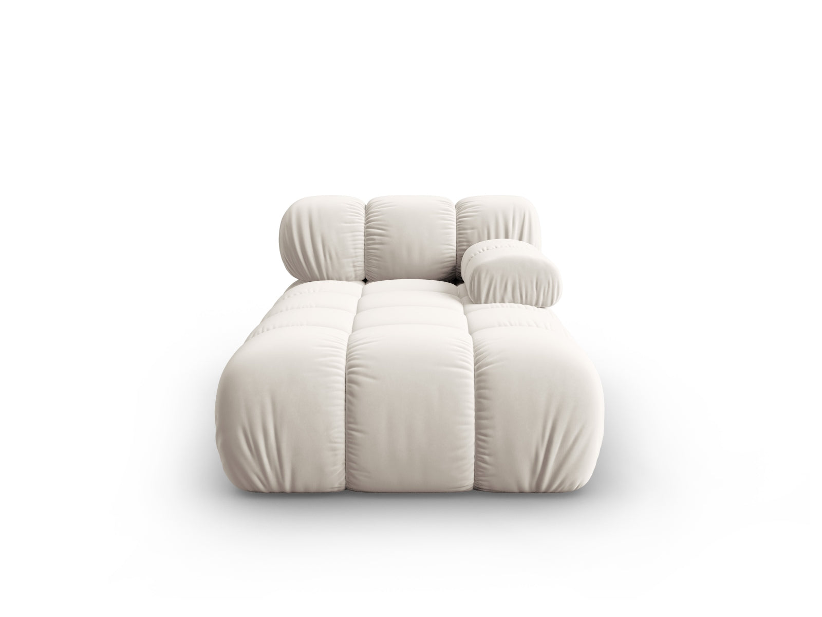 Bellis Velour Sofa Chaise Lounge rechts 1 Sitz 94cm in Dark Beige-Bluvel präsentiert im Onlineshop von KAQTU Design AG. L-Sofa rechts ist von Micadoni