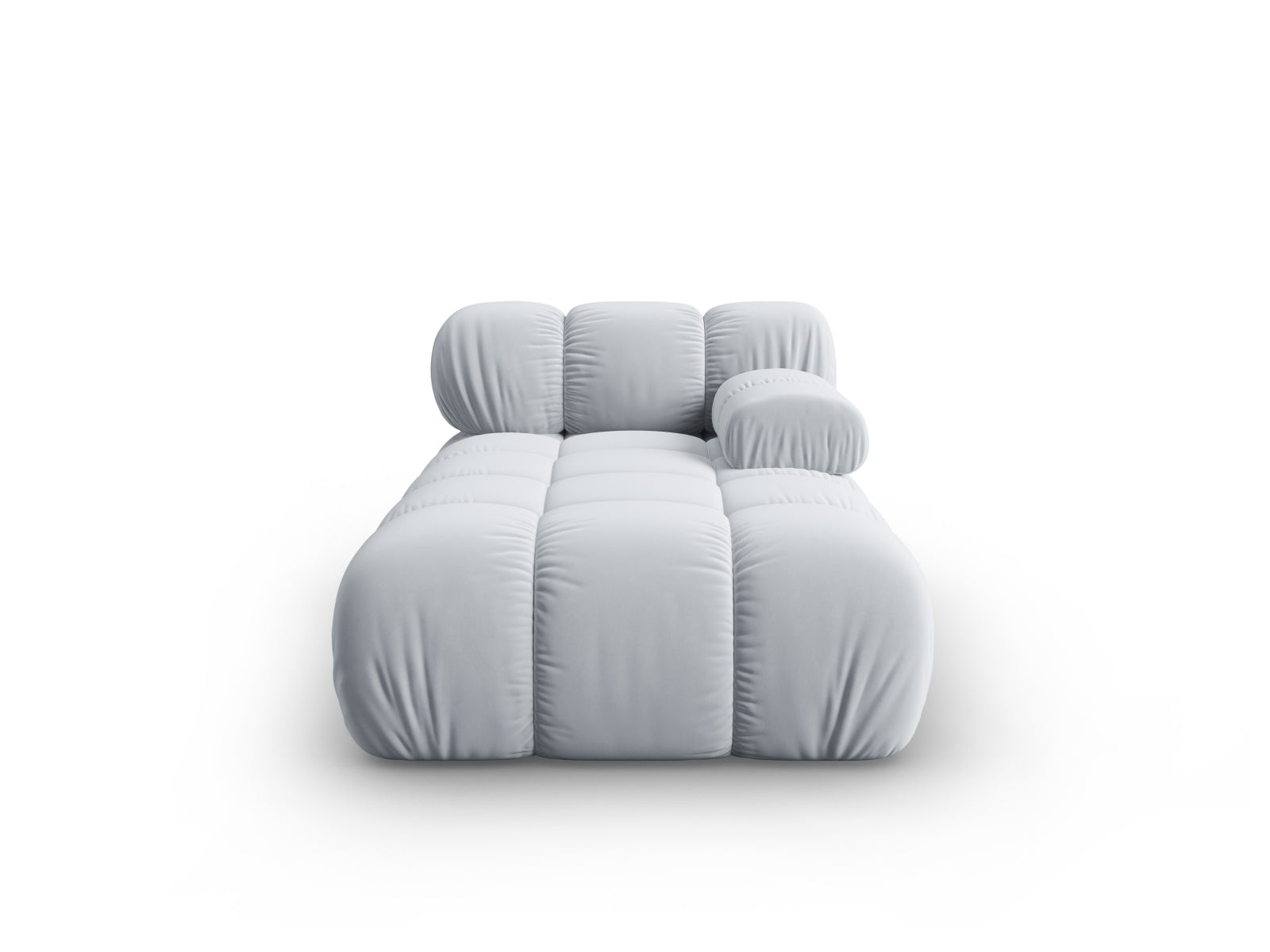 Bellis Velour Sofa Chaise Lounge rechts 1 Sitz 94cm in Light Blue präsentiert im Onlineshop von KAQTU Design AG. L-Sofa rechts ist von Micadoni