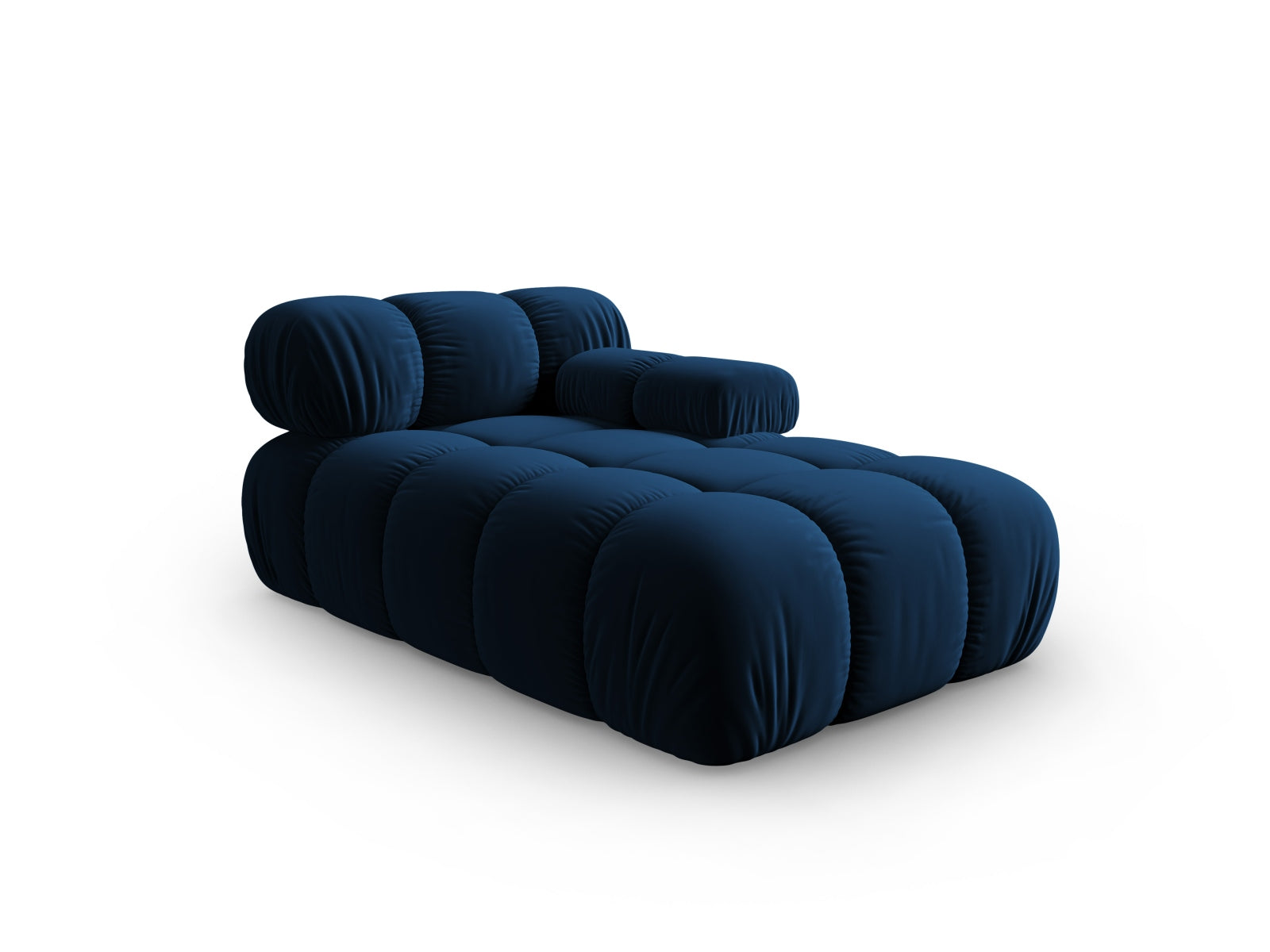 Bellis Velour Sofa Chaise Lounge rechts 1 Sitz 94cm in Royal Blue-Bluvel präsentiert im Onlineshop von KAQTU Design AG. Modulares Sofa ist von Micadoni