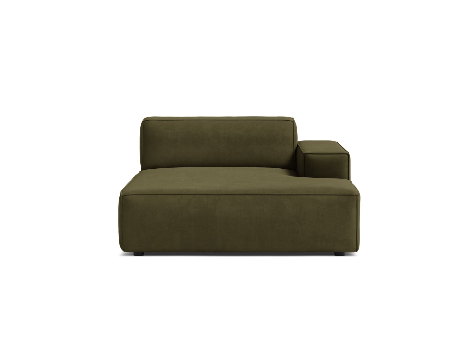 1-Sitzer Chaise Longue Rechts Jodie in Green-Bluvel präsentiert im Onlineshop von KAQTU Design AG. Modulares Sofa ist von Micadoni