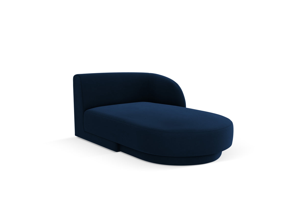 Miley Velour Sofa Chaise Lounge rechts 2 Sitzer in Royal Blue-Bluvel präsentiert im Onlineshop von KAQTU Design AG. L-Sofa rechts ist von Micadoni