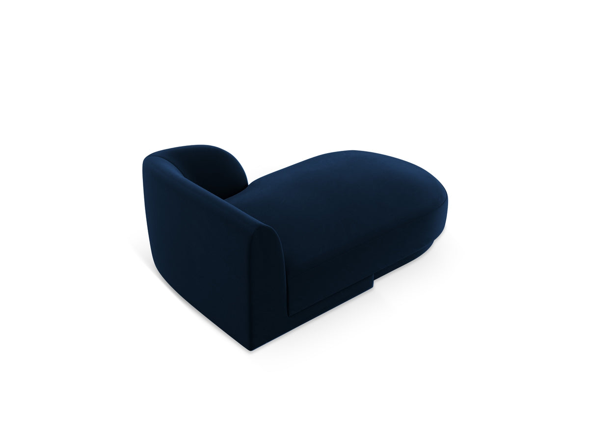 Miley Velour Sofa Chaise Lounge rechts 2 Sitzer in Royal Blue-Bluvel präsentiert im Onlineshop von KAQTU Design AG. L-Sofa rechts ist von Micadoni