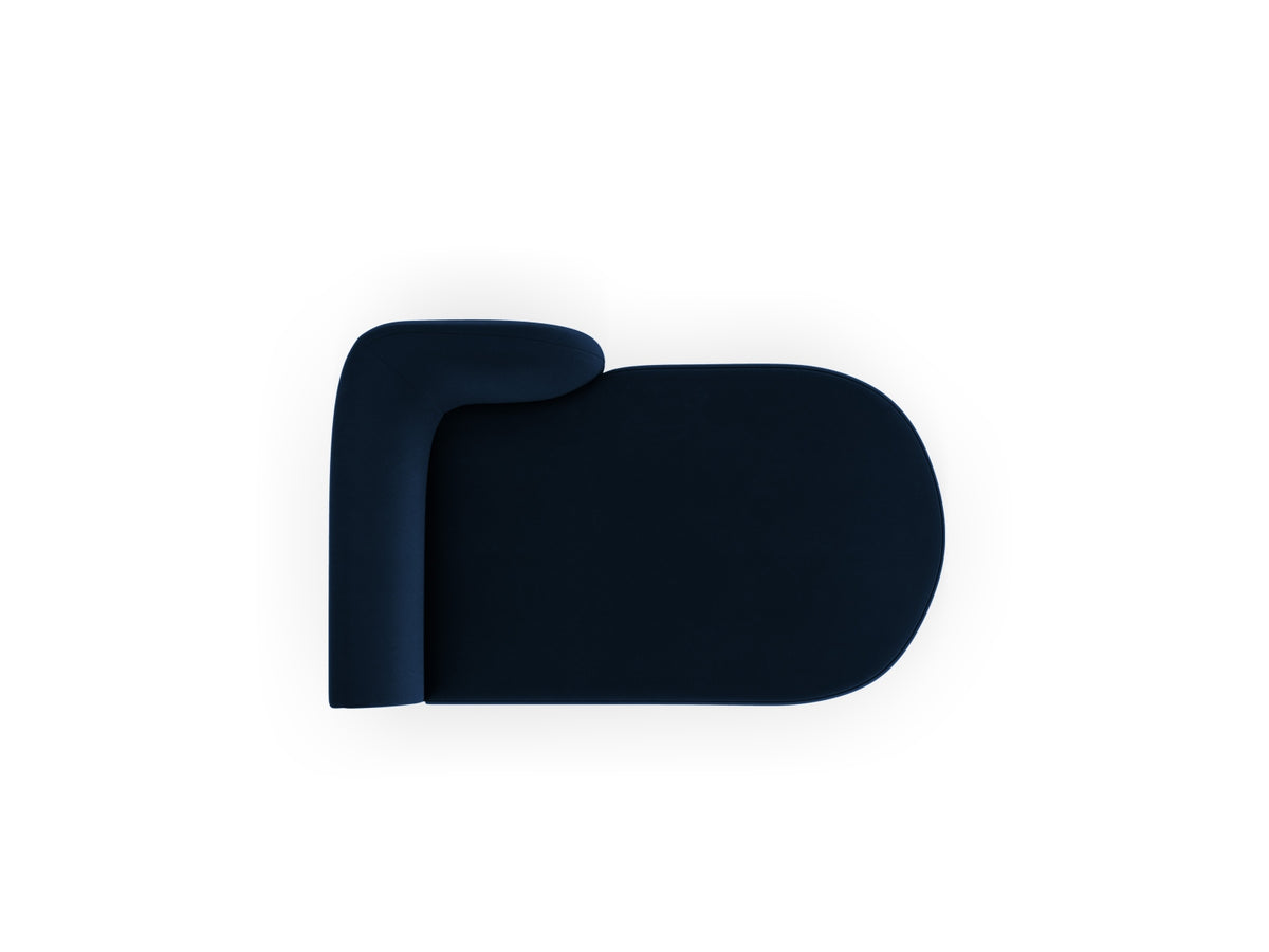 Miley Velour Sofa Chaise Lounge rechts 2 Sitzer in Royal Blue-Bluvel präsentiert im Onlineshop von KAQTU Design AG. L-Sofa rechts ist von Micadoni