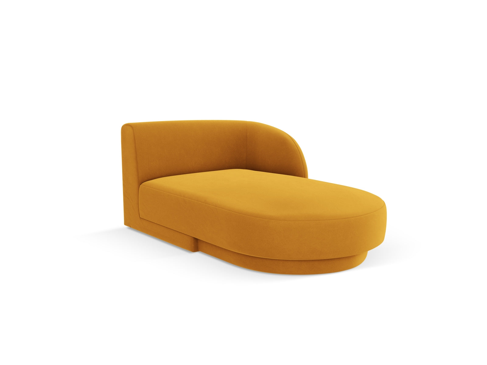 Miley Velour Sofa Chaise Lounge rechts 2 Sitzer in Yellow-Bluvel präsentiert im Onlineshop von KAQTU Design AG. L-Sofa rechts ist von Micadoni