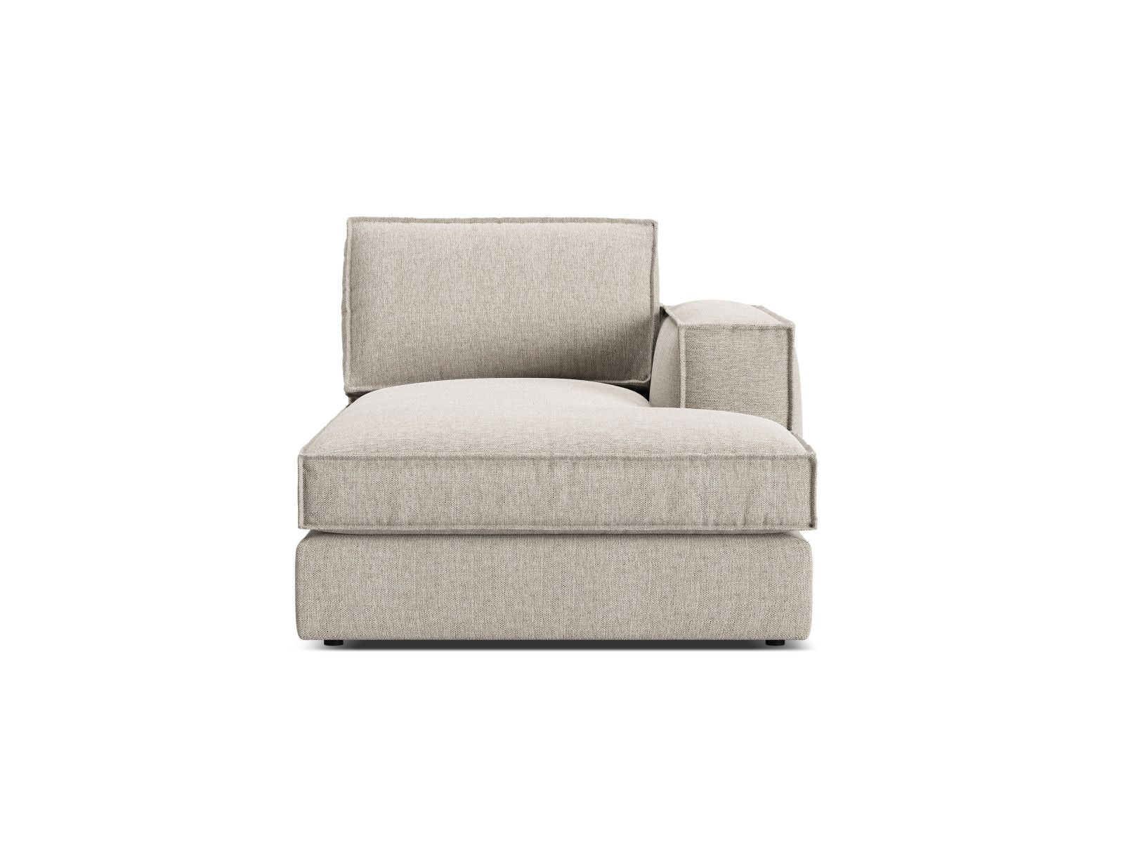1-Sitzer Chaise Longue rechts Pola in Sand-Babel präsentiert im Onlineshop von KAQTU Design AG. Modulares Sofa ist von Micadoni