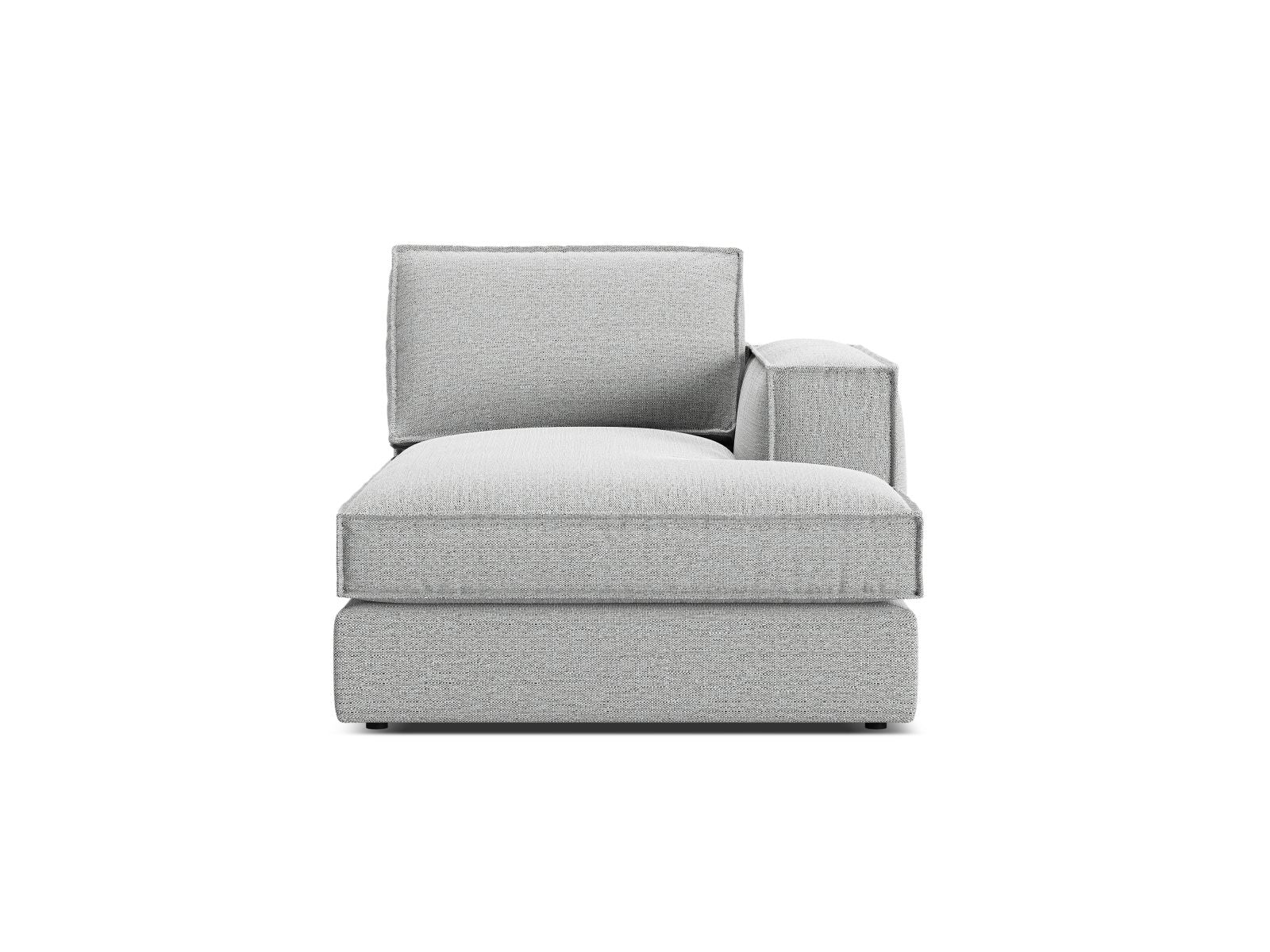 1-Sitzer Chaise Longue rechts Pola in Light Grey-Babel präsentiert im Onlineshop von KAQTU Design AG. Modulares Sofa ist von Micadoni