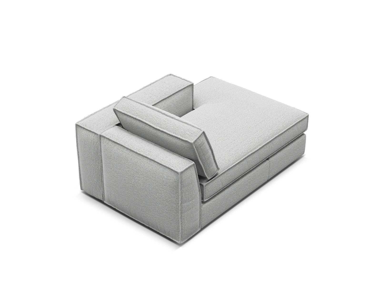 1-Sitzer Chaise Longue rechts Pola in Light Grey-Babel präsentiert im Onlineshop von KAQTU Design AG. Modulares Sofa ist von Micadoni