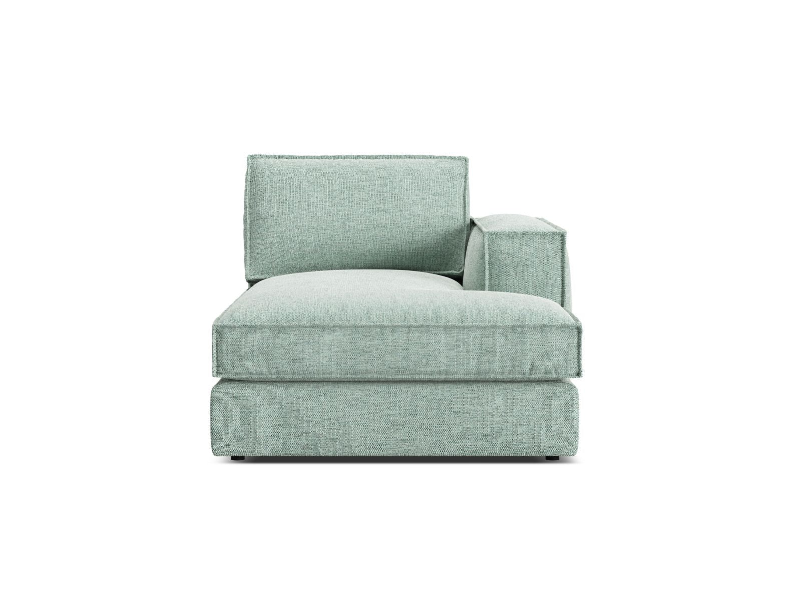 1-Sitzer Chaise Longue rechts Pola in Mint-Babel präsentiert im Onlineshop von KAQTU Design AG. Modulares Sofa ist von Micadoni