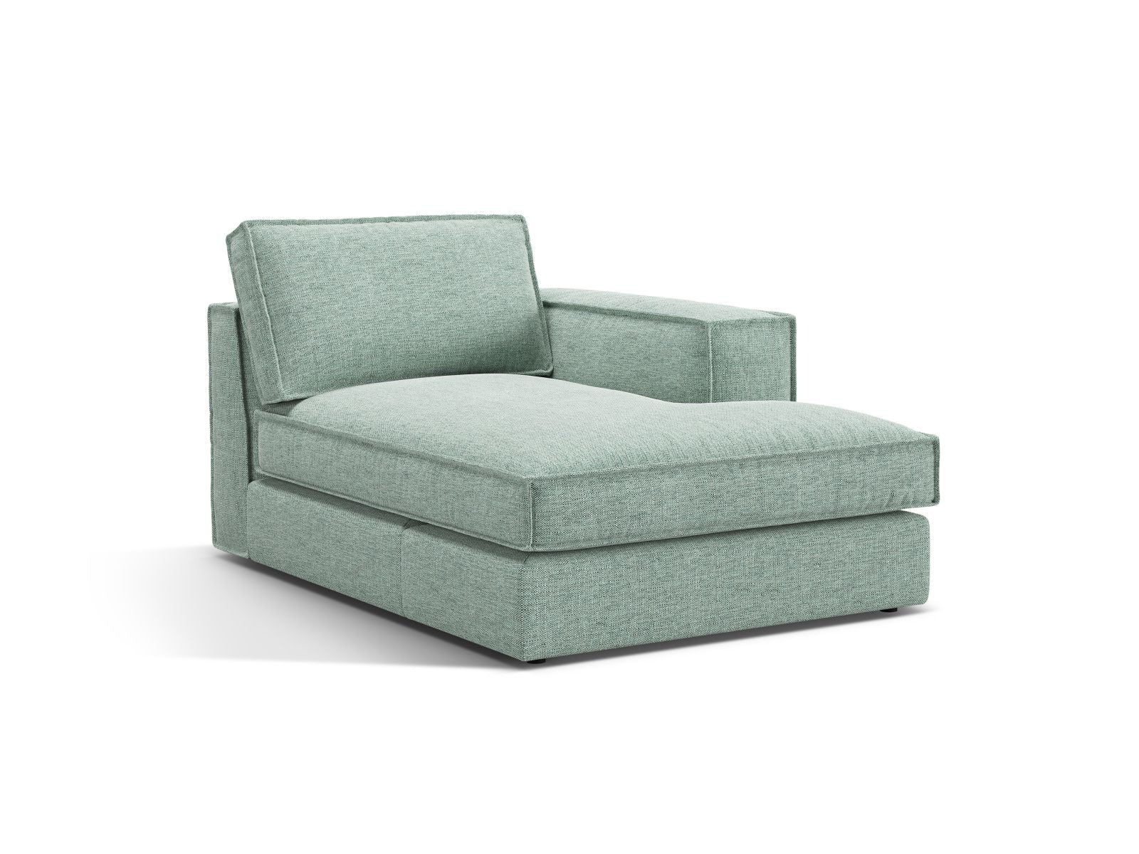 1-Sitzer Chaise Longue rechts Pola in Mint-Babel präsentiert im Onlineshop von KAQTU Design AG. Modulares Sofa ist von Micadoni