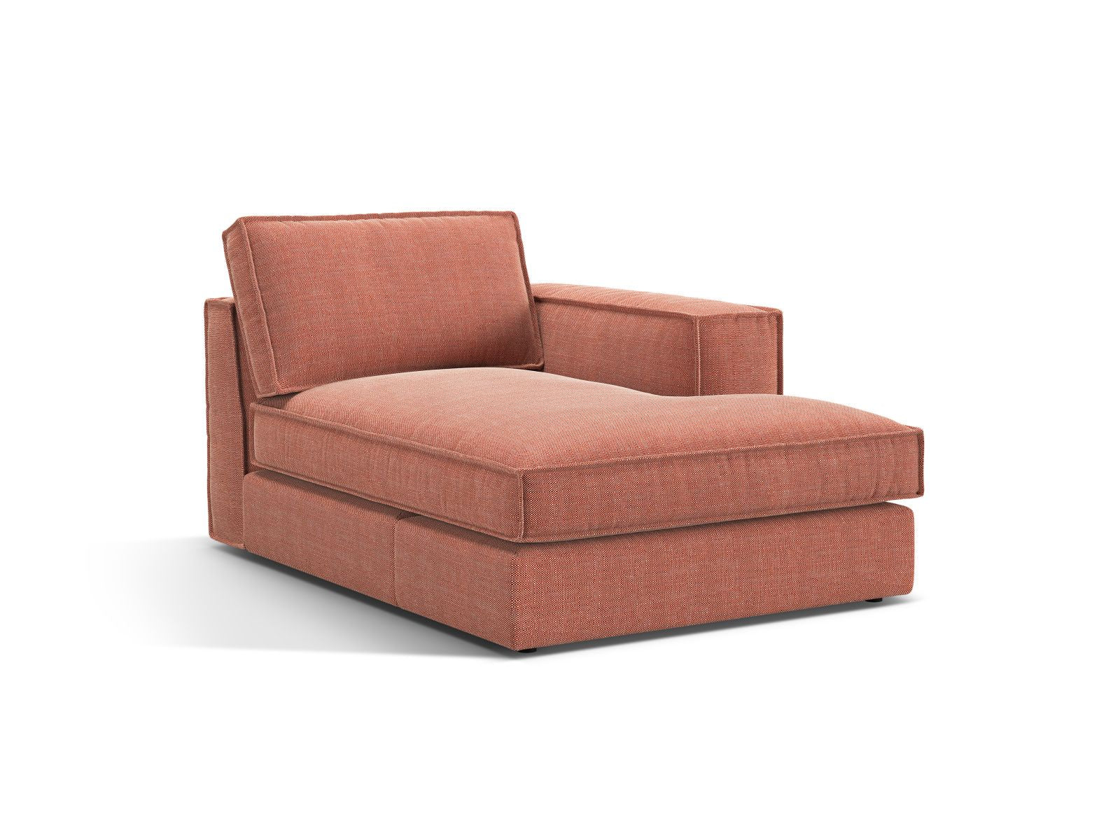 1-Sitzer Chaise Longue rechts Pola in Red-Babel präsentiert im Onlineshop von KAQTU Design AG. Modulares Sofa ist von Micadoni