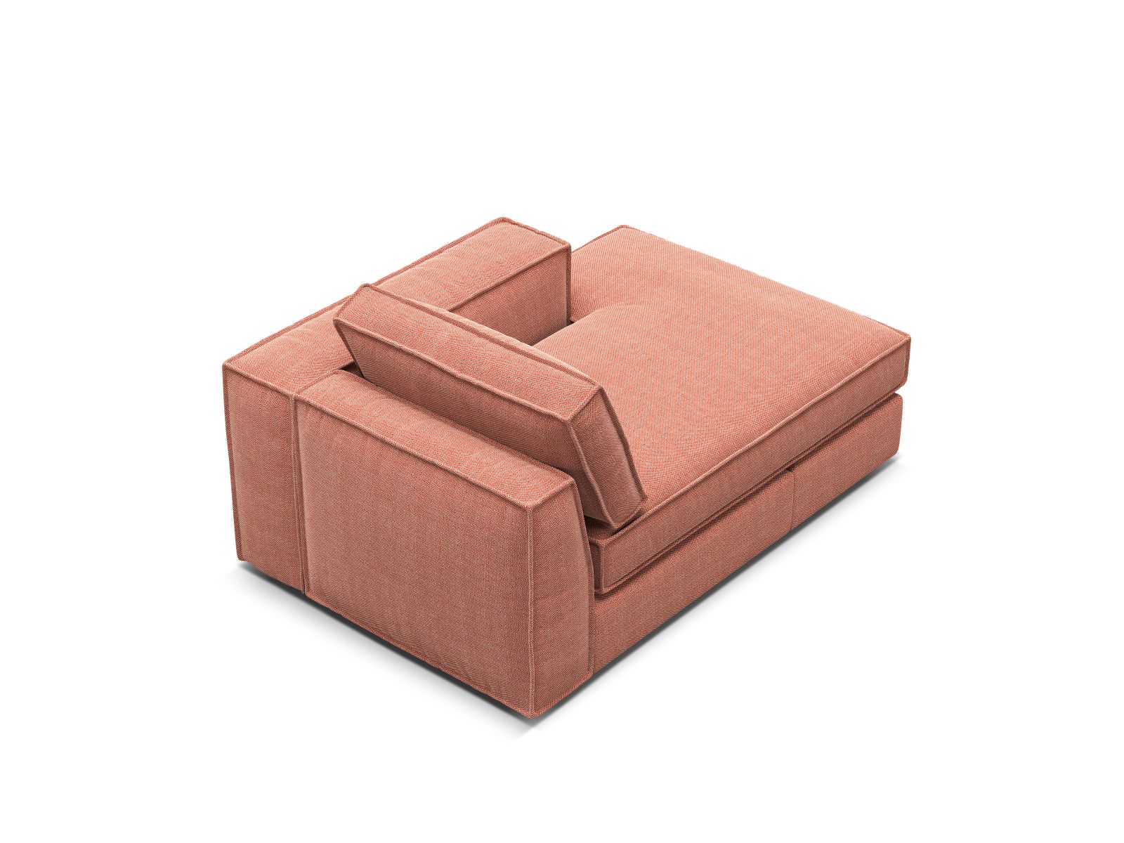 1-Sitzer Chaise Longue rechts Pola in Red-Babel präsentiert im Onlineshop von KAQTU Design AG. Modulares Sofa ist von Micadoni