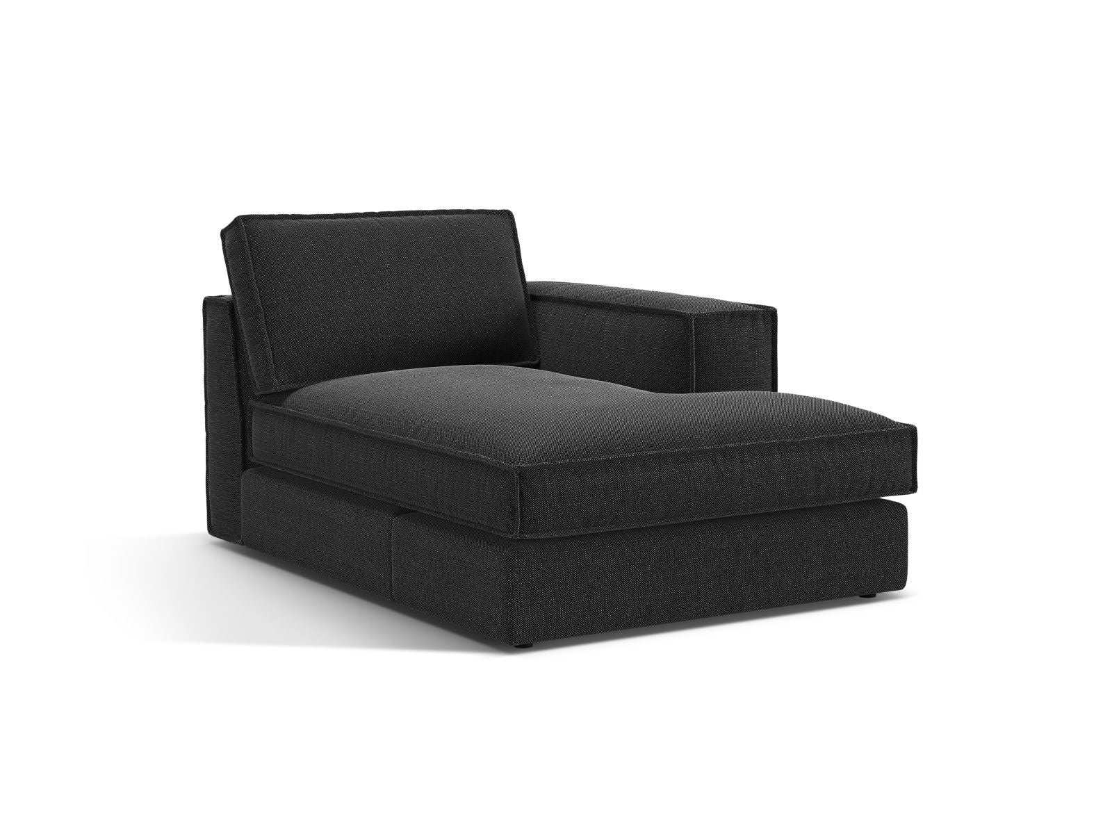 1-Sitzer Chaise Longue rechts Pola in Black-Babel präsentiert im Onlineshop von KAQTU Design AG. Modulares Sofa ist von Micadoni