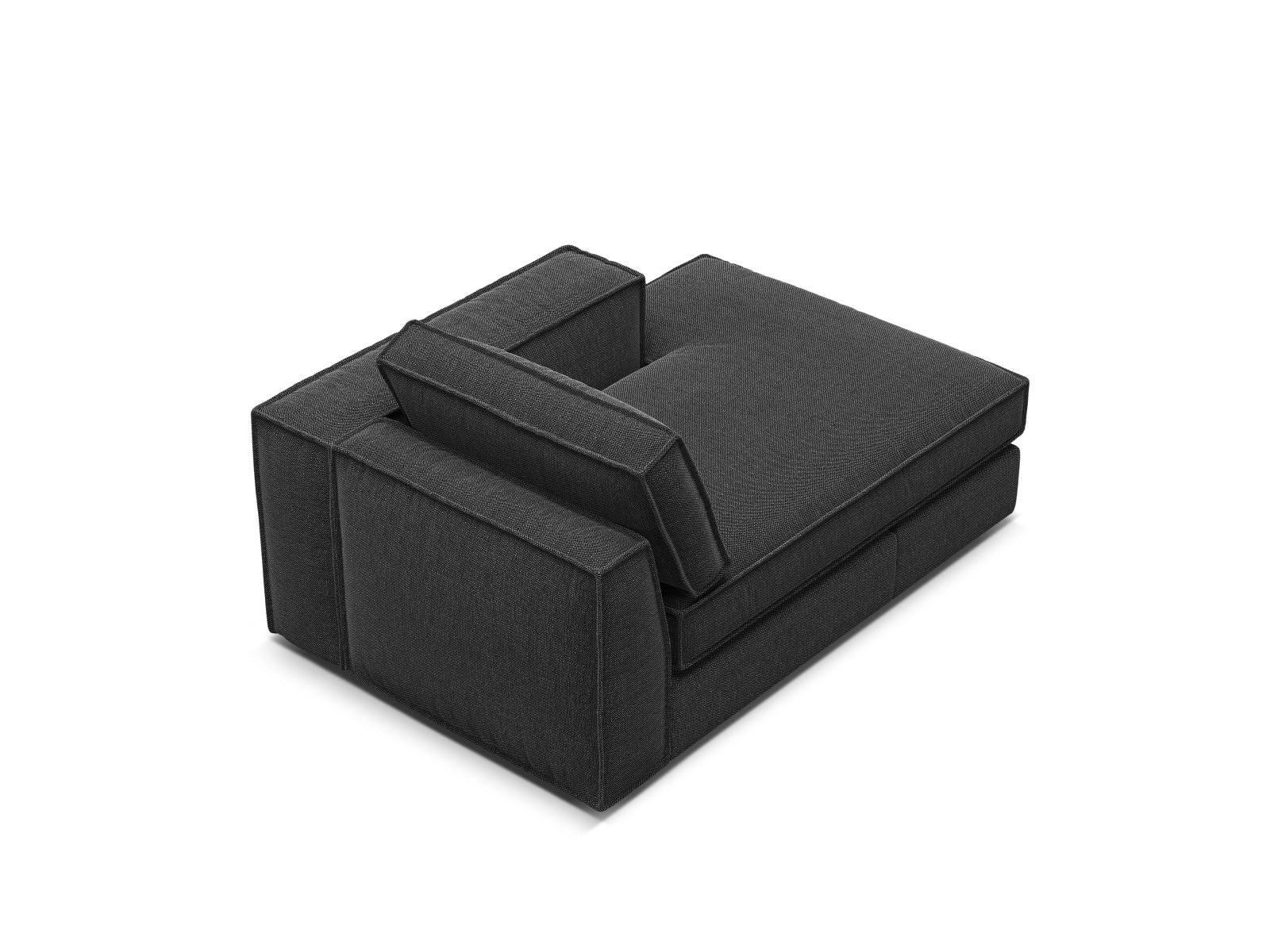 1-Sitzer Chaise Longue rechts Pola in Black-Babel präsentiert im Onlineshop von KAQTU Design AG. Modulares Sofa ist von Micadoni