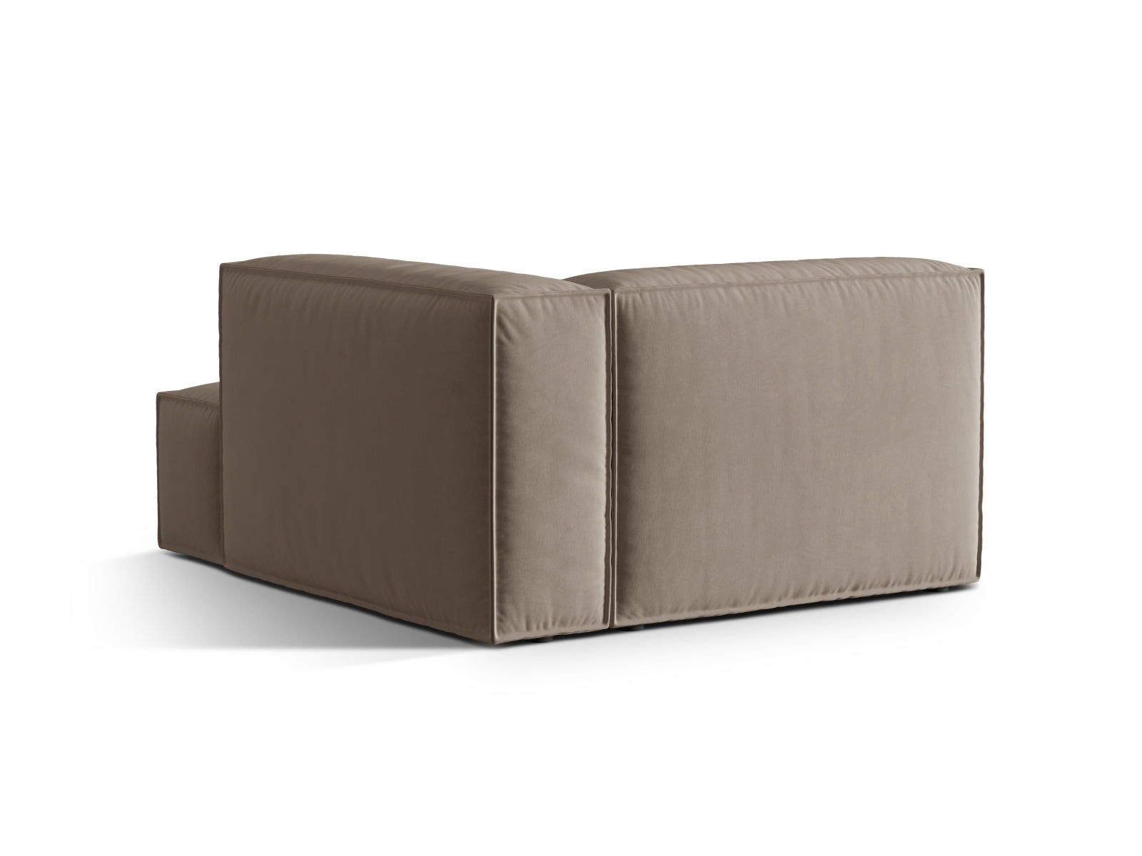 Nuria Velour Chaise Longue rechts 1 Sitzer in Warm grey-Paris präsentiert im Onlineshop von KAQTU Design AG. Modulares Sofa ist von Micadoni