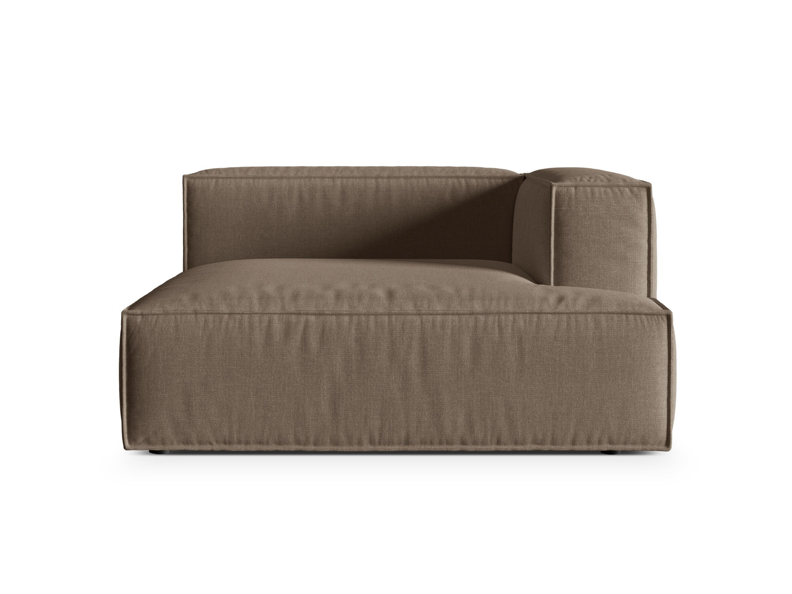 1-Sitzer Chaise Longue Rechts Nuria in Cappuccino-Liberty präsentiert im Onlineshop von KAQTU Design AG. Modulares Sofa ist von Micadoni
