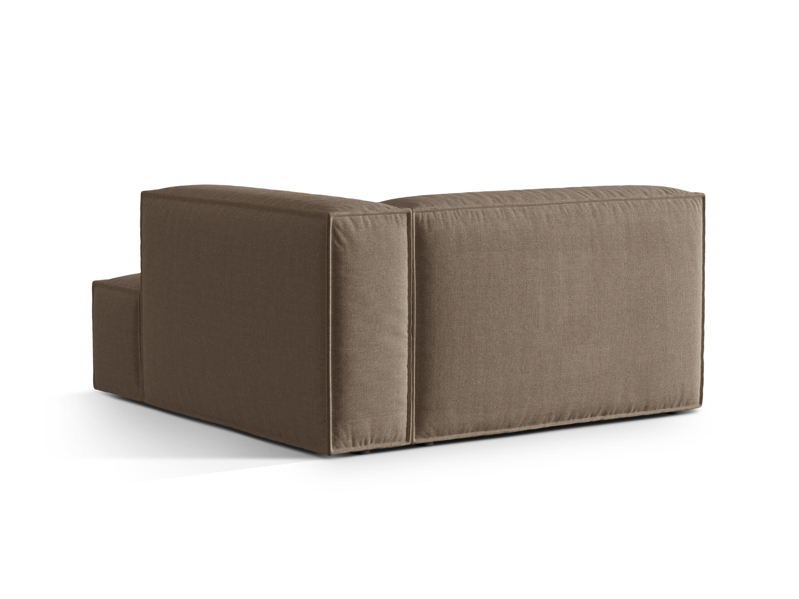 Elegante 1-Sitzer Chaise Longue Rechts Nuria in warmem Cappuccino-Liberty, ideal für moderne Wohnkonzepte und entspannende Momente.
