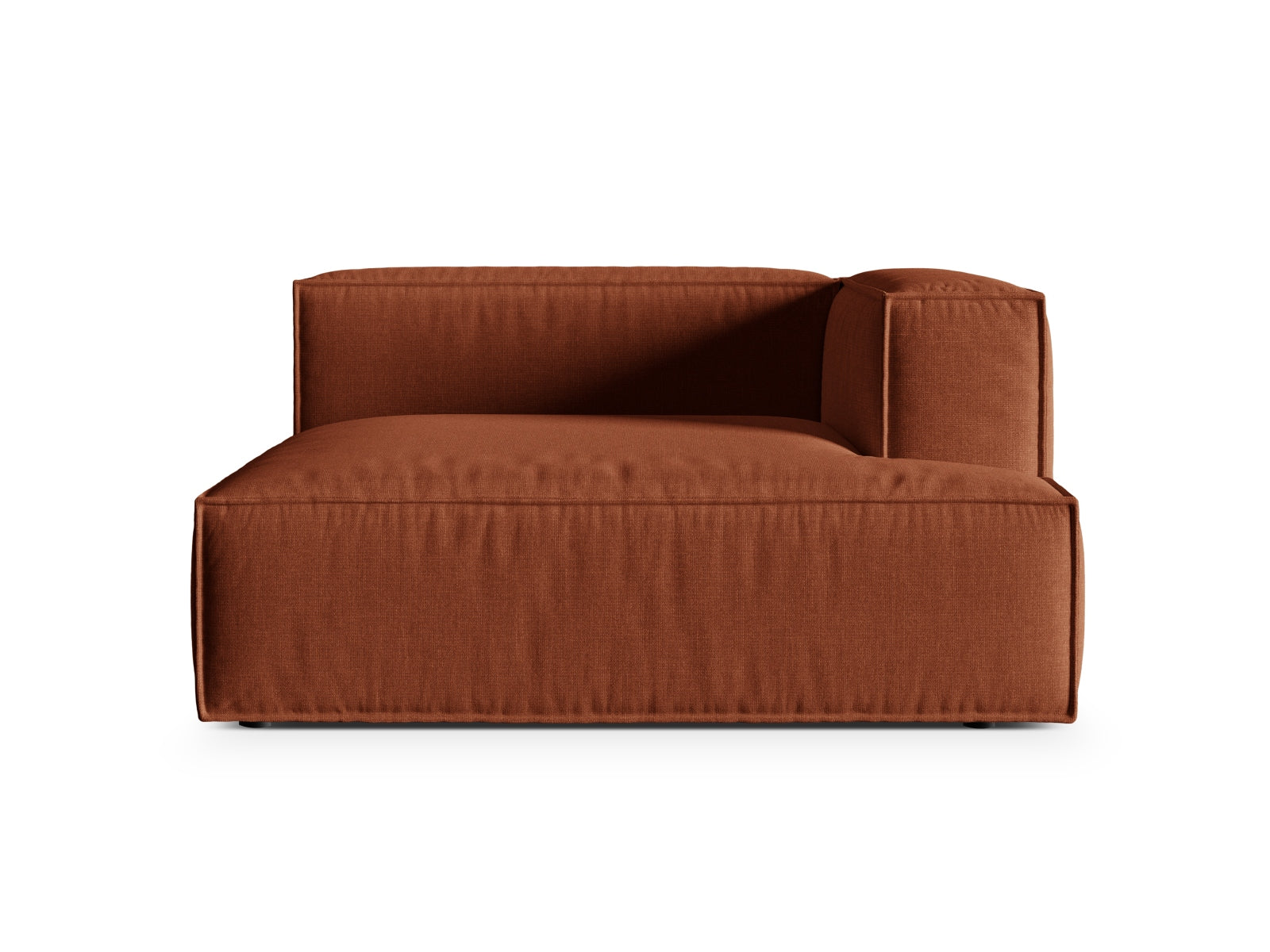1-Sitzer Chaise Longue Rechts Nuria in Brick-Liberty präsentiert im Onlineshop von KAQTU Design AG. Modulares Sofa ist von Micadoni