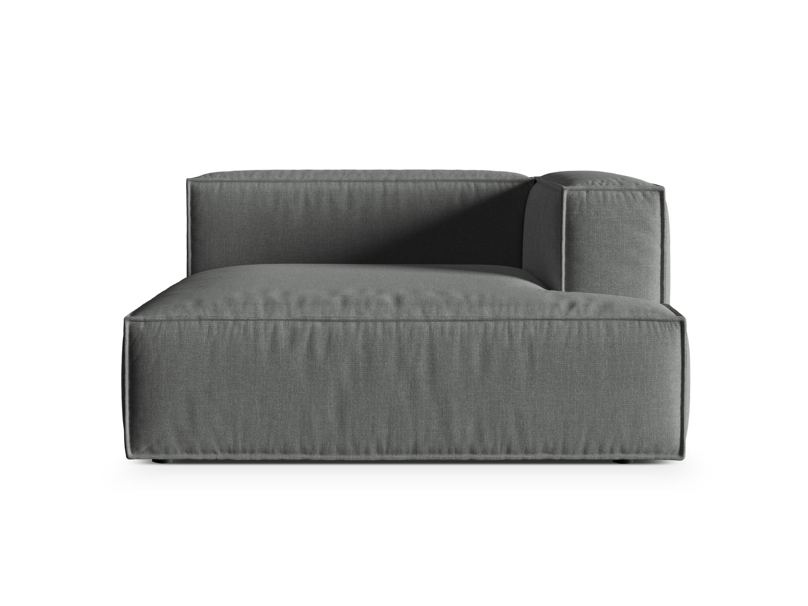 1-Sitzer Chaise Longue Rechts Nuria in Grey-Liberty präsentiert im Onlineshop von KAQTU Design AG. Modulares Sofa ist von Micadoni