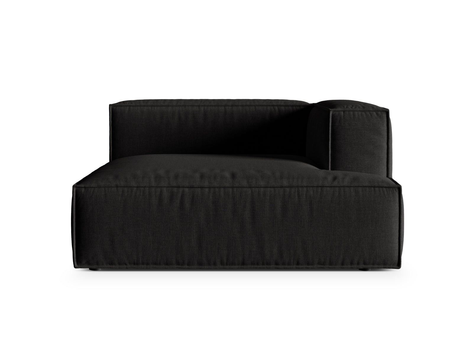 1-Sitzer Chaise Longue Rechts Nuria in Black-Liberty präsentiert im Onlineshop von KAQTU Design AG. Modulares Sofa ist von Micadoni