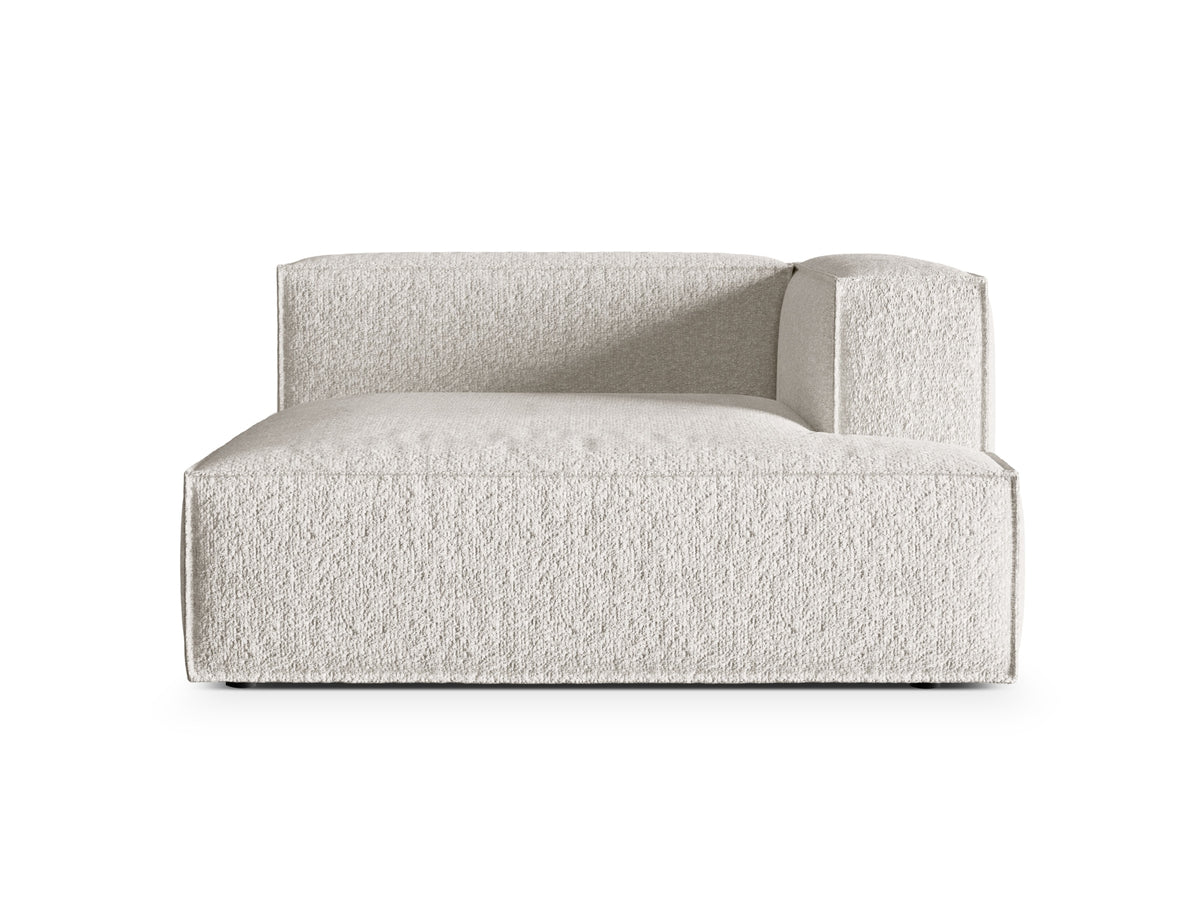 Nuria Boucle Chaise Longue rechts 1 Sitzer in Grey Beige Melange-Monet präsentiert im Onlineshop von KAQTU Design AG. Modulares Sofa ist von Micadoni